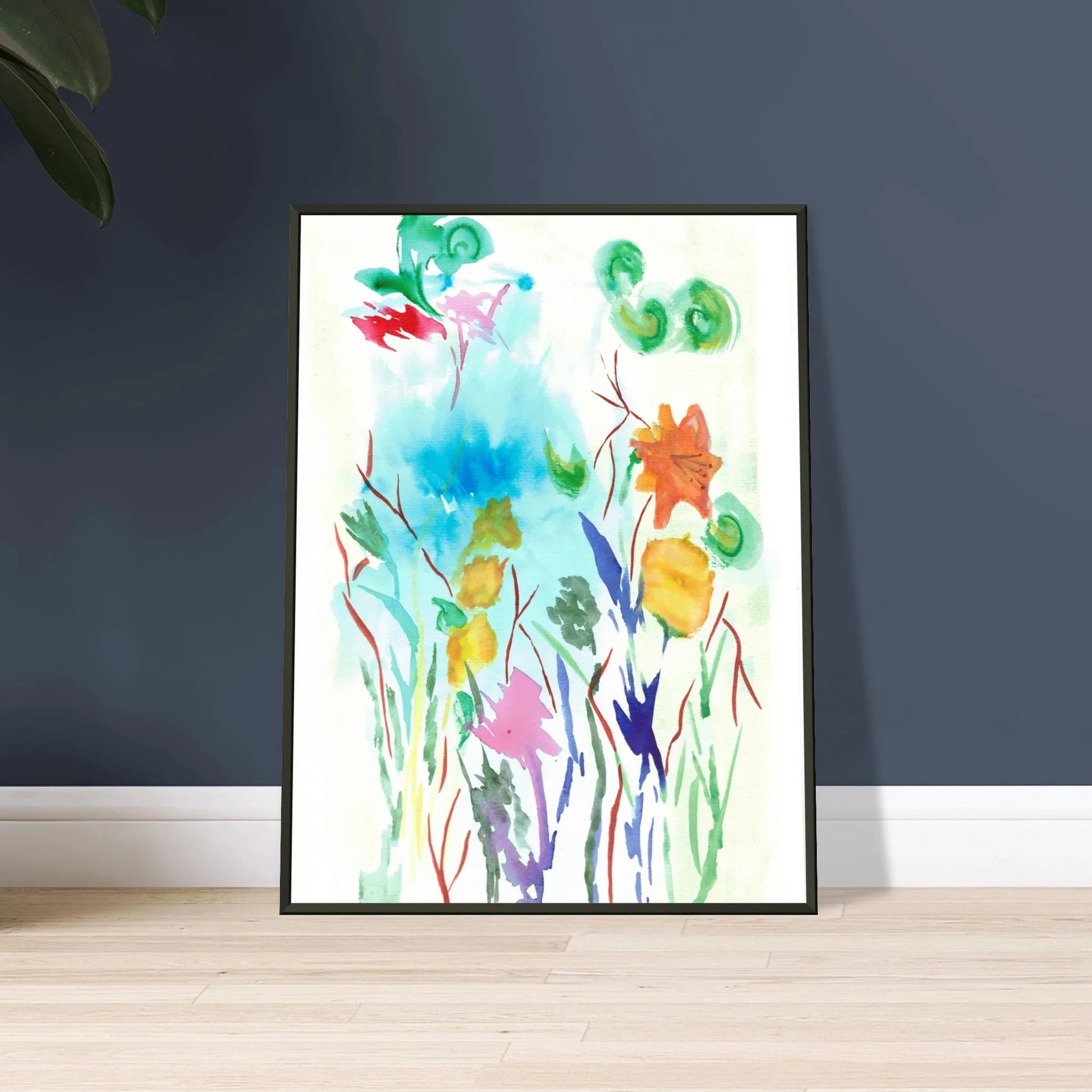 Classic Semi-Glossy Paper Metal Framed Poster Jardin Lumineux - Laure Leprince - Artiste Peintre