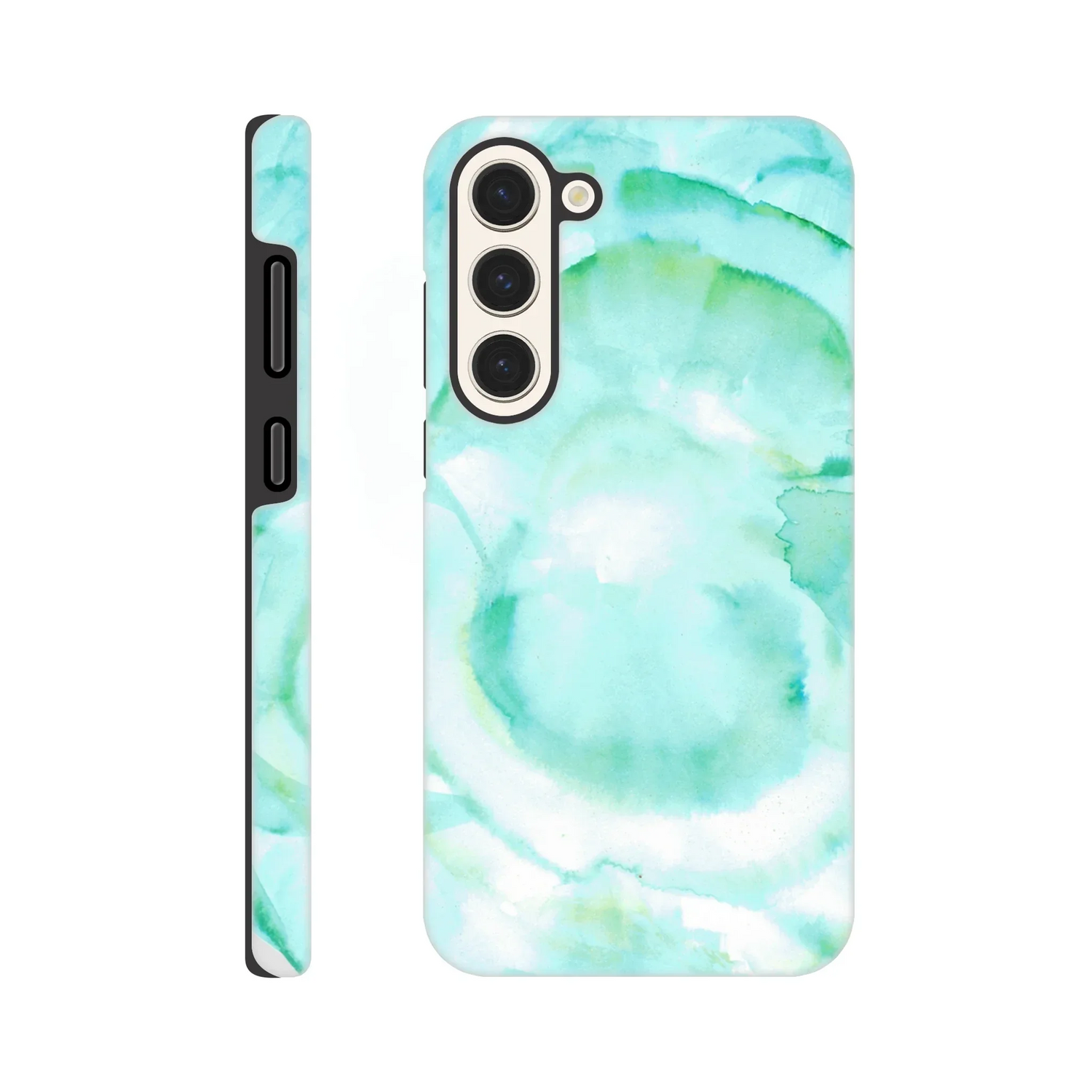 Premium Samsung Tough Case – Design Artistique Aqua Bloom - Laure Leprince - Artiste Peintre