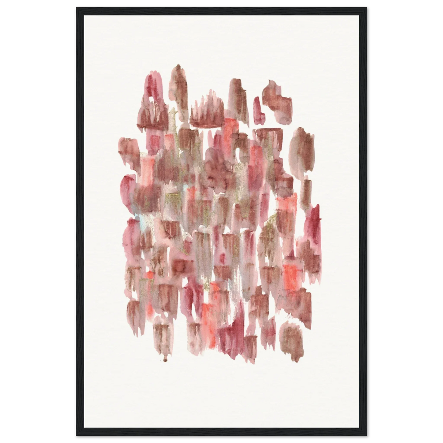 Affiche Encadrée Museum-Quality Matte Paper Wooden Framed Terracotta Waves - Laure Leprince - Artiste Peintre