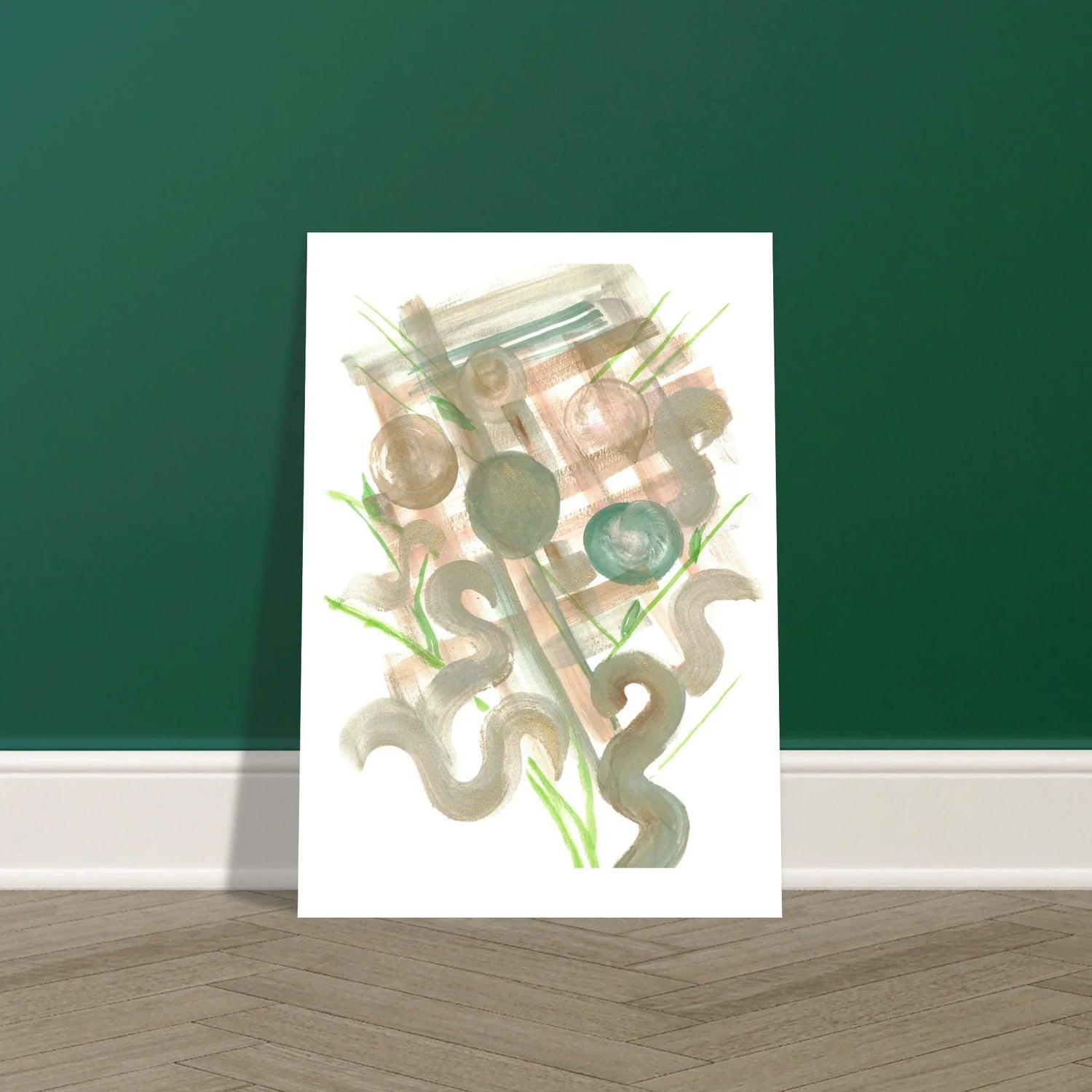 Affiche premium sur papier mat Moss Geometry – Art mural de qualité supérieure - Laure Leprince - Artiste Peintre