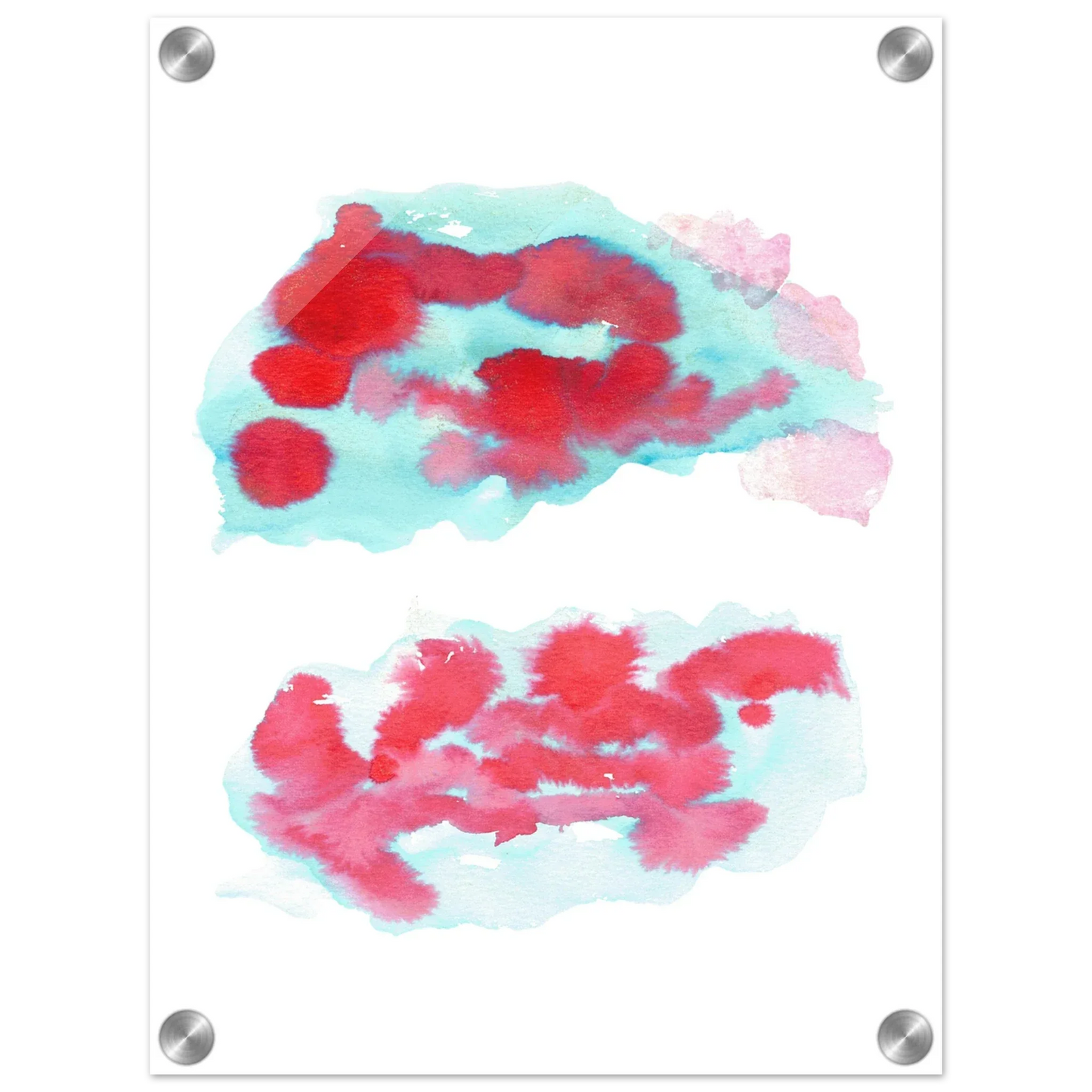 Impression sur acrylique brillante Brumes Carmin | Art contemporain par Laure Leprince - Laure Leprince - Artiste Peintre
