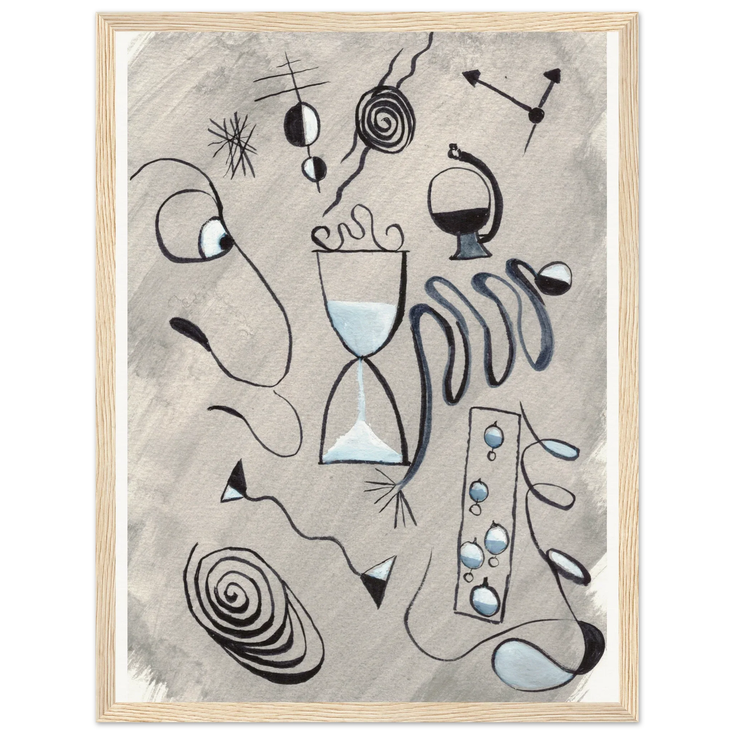 Affiche encadrée bois | Papier mat qualité musée | Aquarelle originale Laure Leprince - Laure Leprince - Artiste Peintre