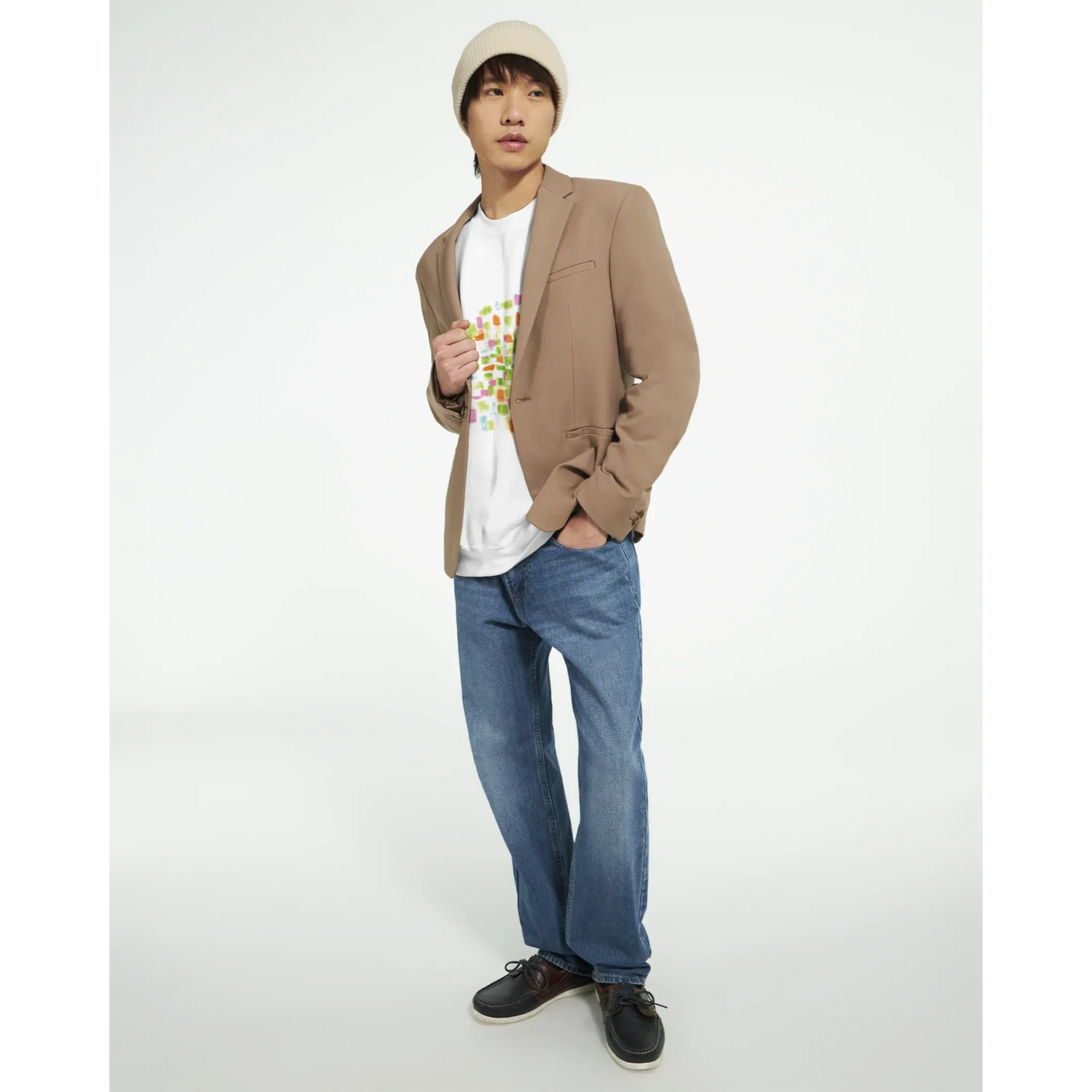 Sweatshirt Unisexe Classique Pastel Mosaic – Impression Artistique Multicolore - Laure Leprince - Artiste Peintre