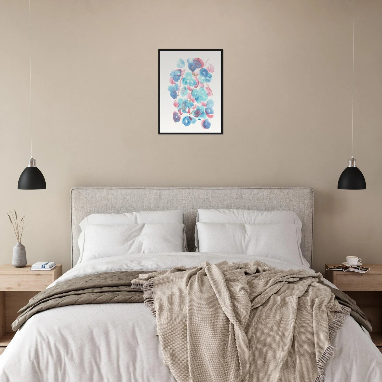 Affiche Encadrée Museum-Quality Matte Paper Wooden Framed Masque - Laure Leprince - Artiste Peintre