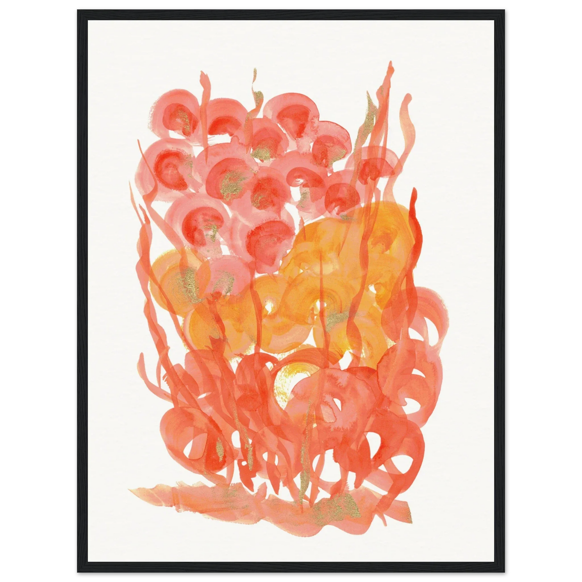 Affiche Encadrée Museum-Quality Matte Paper Wooden Framed Sunrice Floral - Laure Leprince - Artiste Peintre