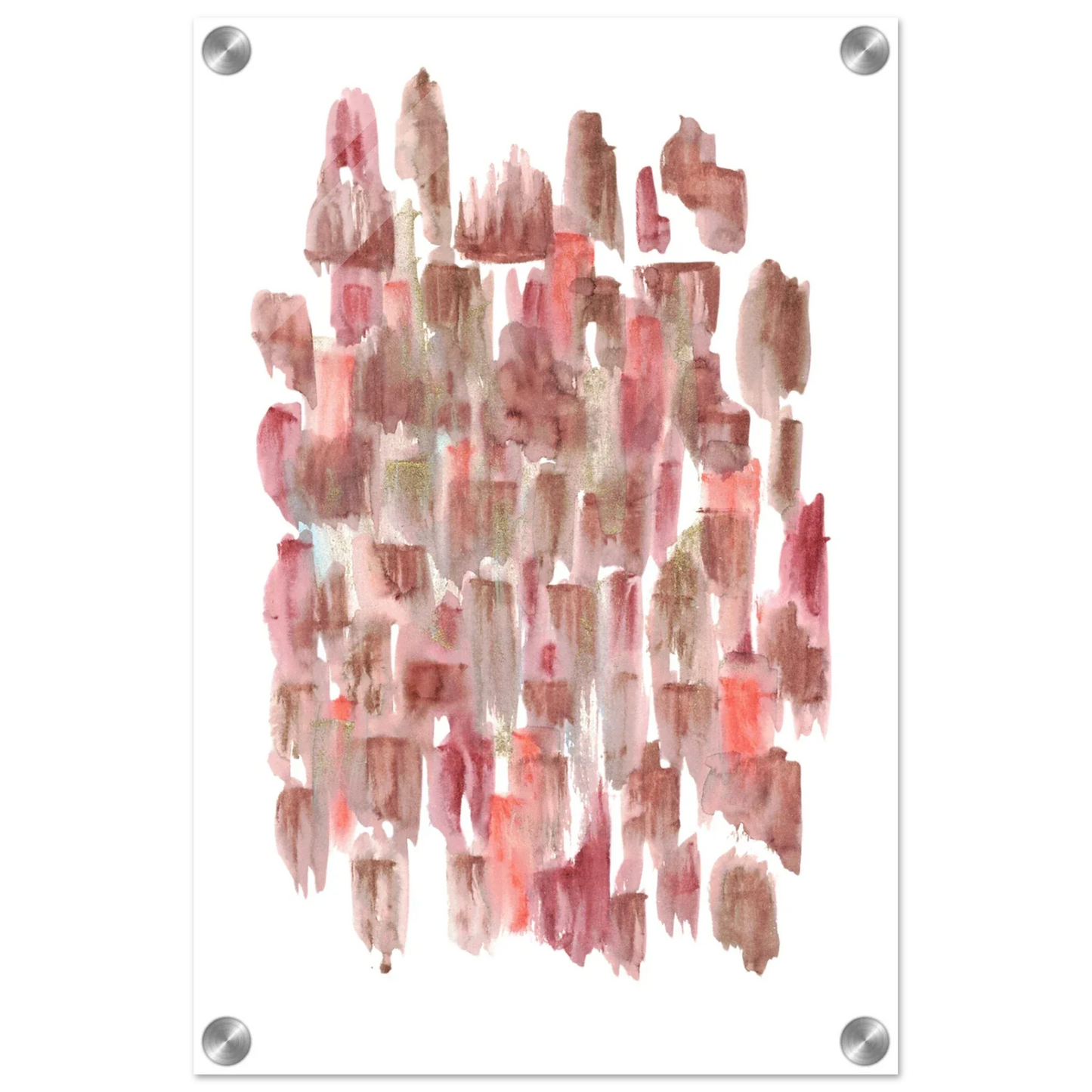 Impression sur acrylique brillante Terracotta Waves | Art contemporain par Laure Leprince - Laure Leprince - Artiste Peintre