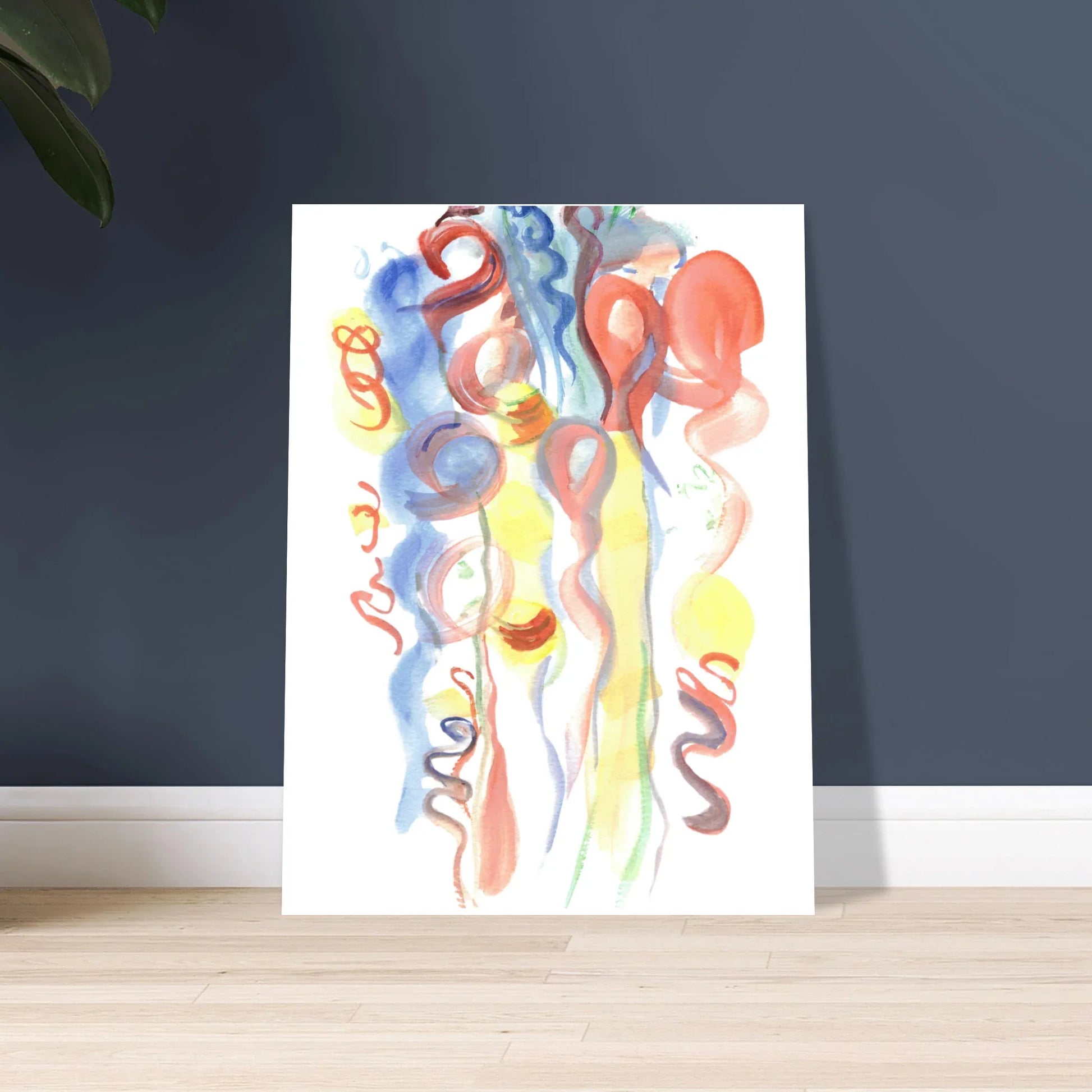 Affiche premium sur papier mat Serpentins – Art mural de qualité supérieure - Laure Leprince - Artiste Peintre