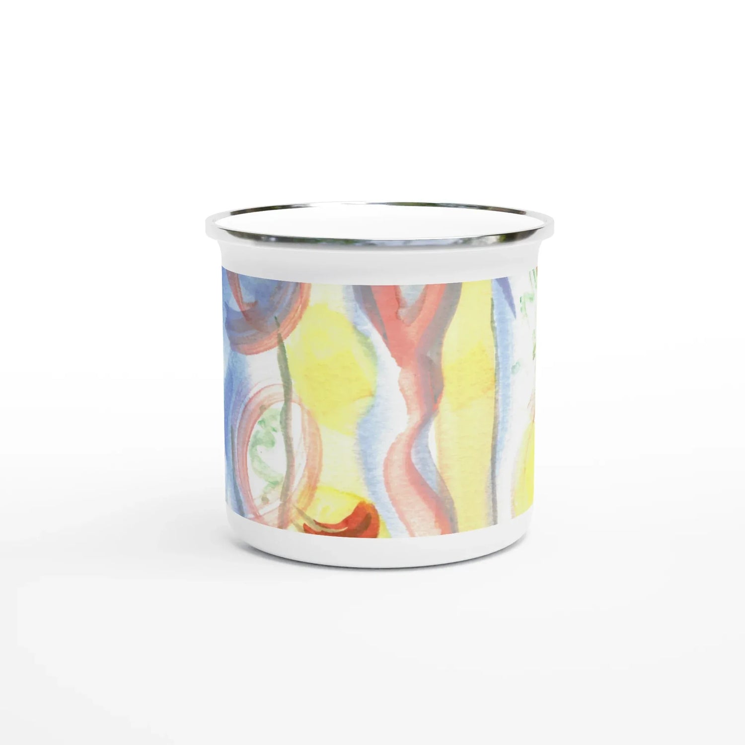 Mug en émail blanc 35 cl Urban Parade – Léger, vintage et résistant - Laure Leprince - Artiste Peintre