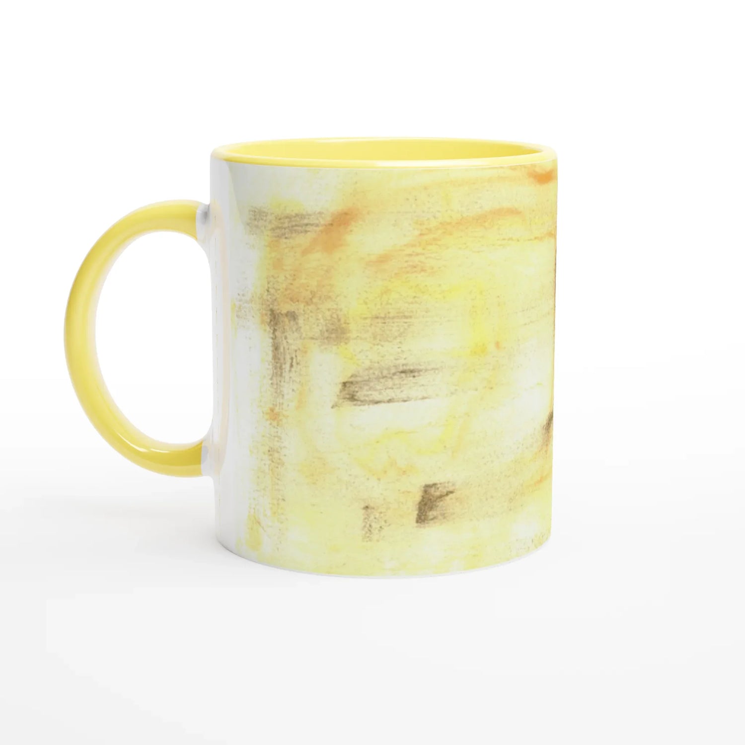 Mug 11oz - 325 ml - Ceramic Mug with Color Insiden Golden Haze - Laure Leprince - Artiste Peintre