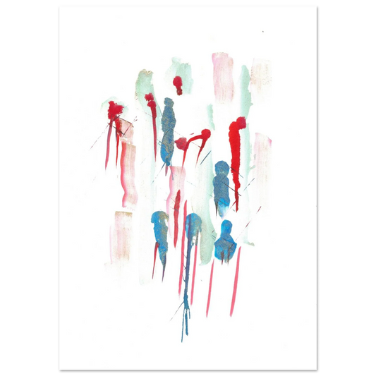 Premium Matte Paper Poster Aquarelle Originale RDJ3-9 - Laure Leprince - Artiste Peintre