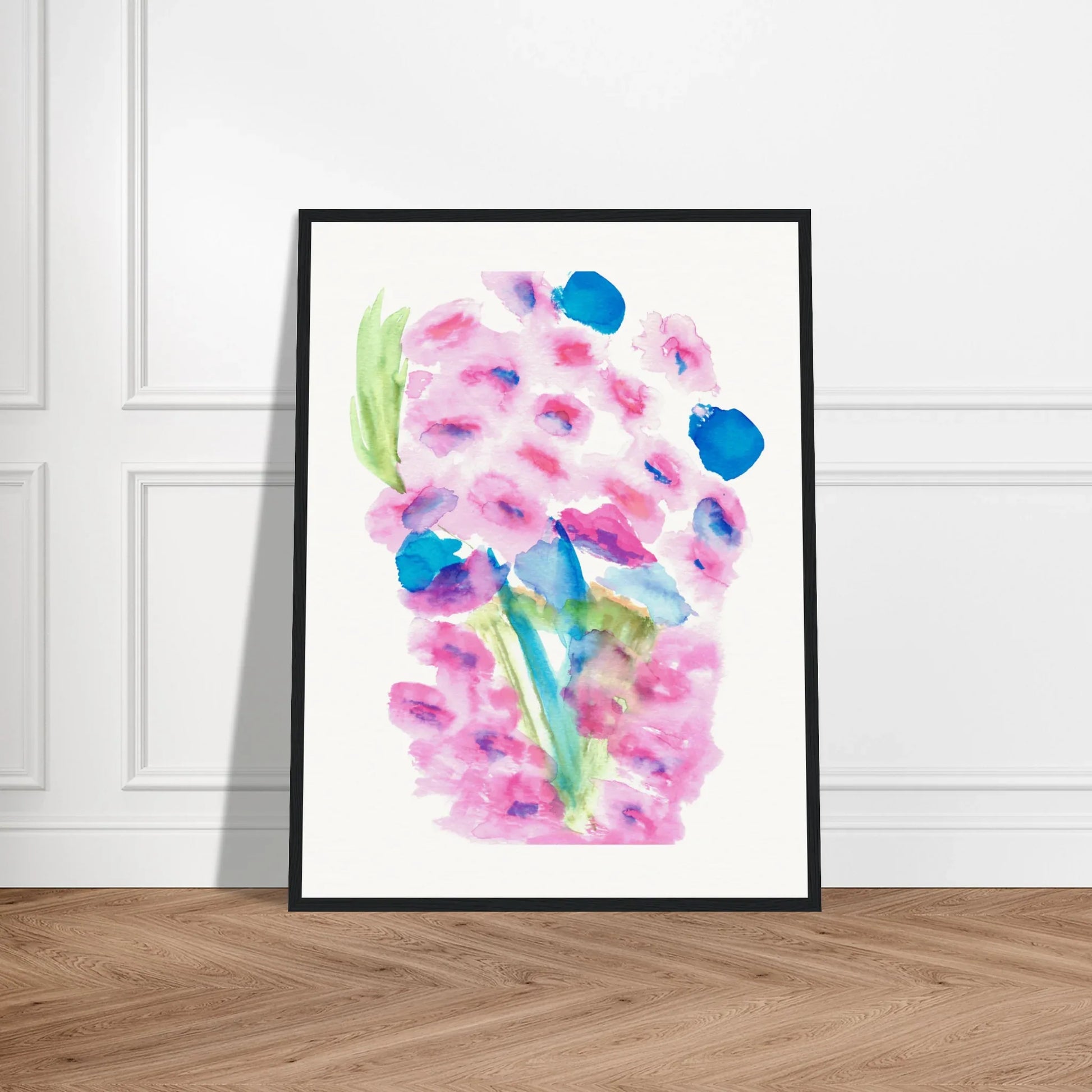 Affiche Encadrée Museum-Quality Matte Paper Aluminium Framed Bouquet Rosé - Laure Leprince - Artiste Peintre