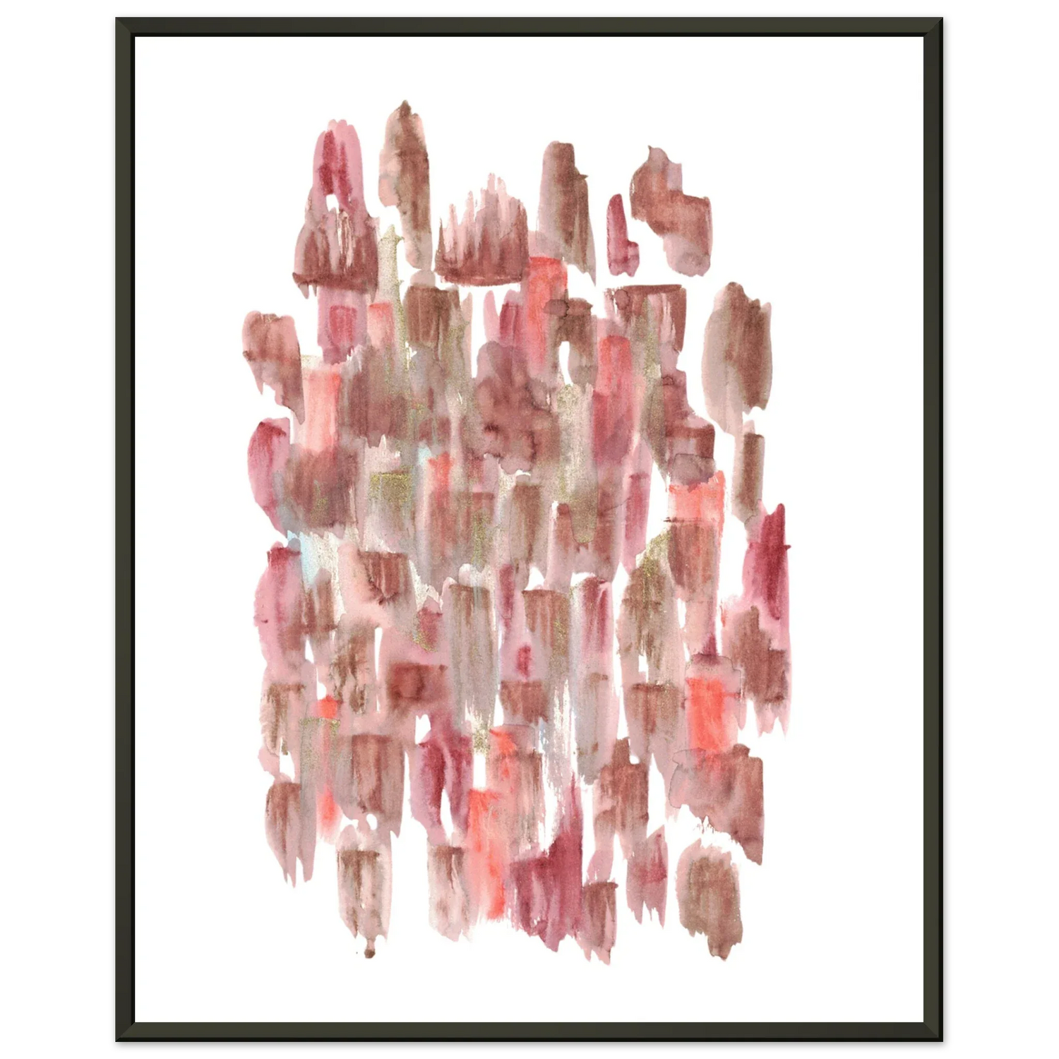 Classic Semi-Glossy Paper Metal Framed Poste Terracotta Waves - Laure Leprince - Artiste Peintre