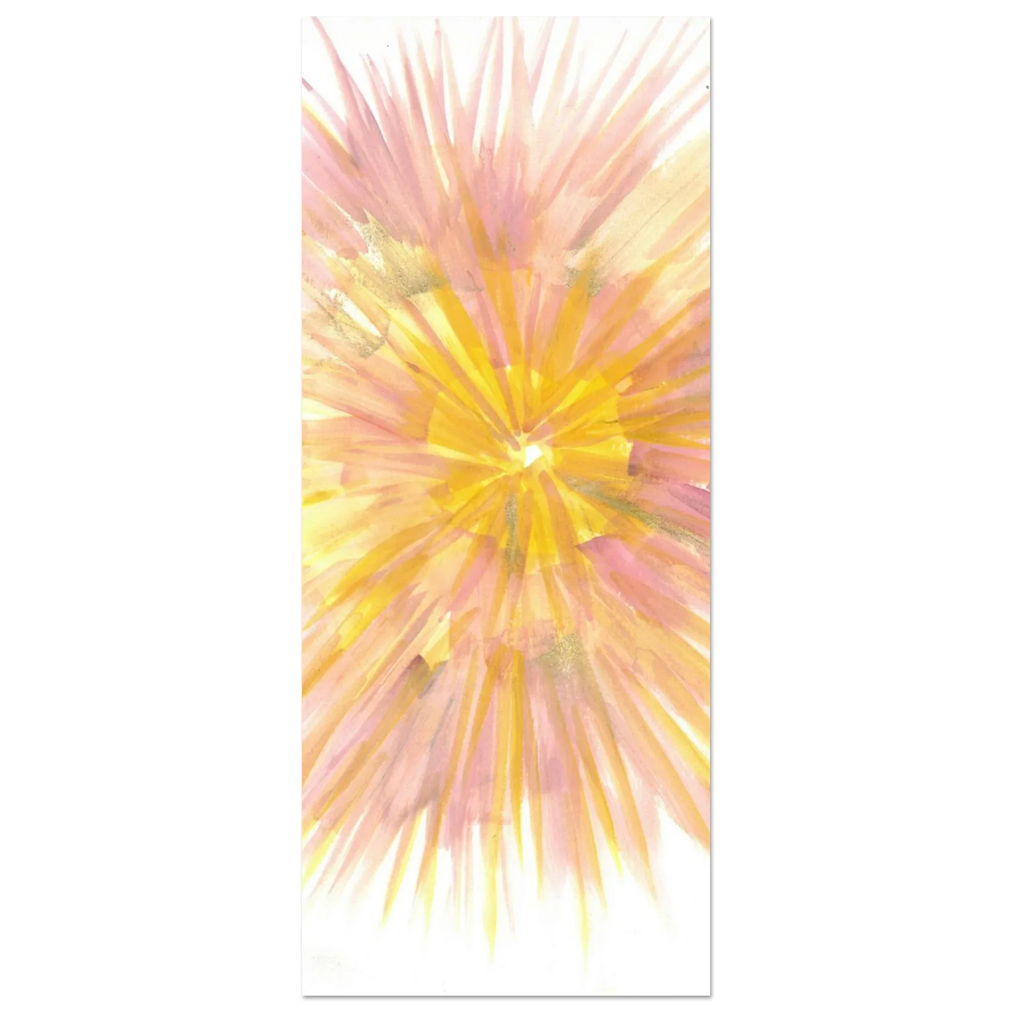 Abstract Sunrise Burst Art Print - Premium Matte Paper Poster with Dynamic Watercolor Design - Laure Leprince - Artiste Peintre
