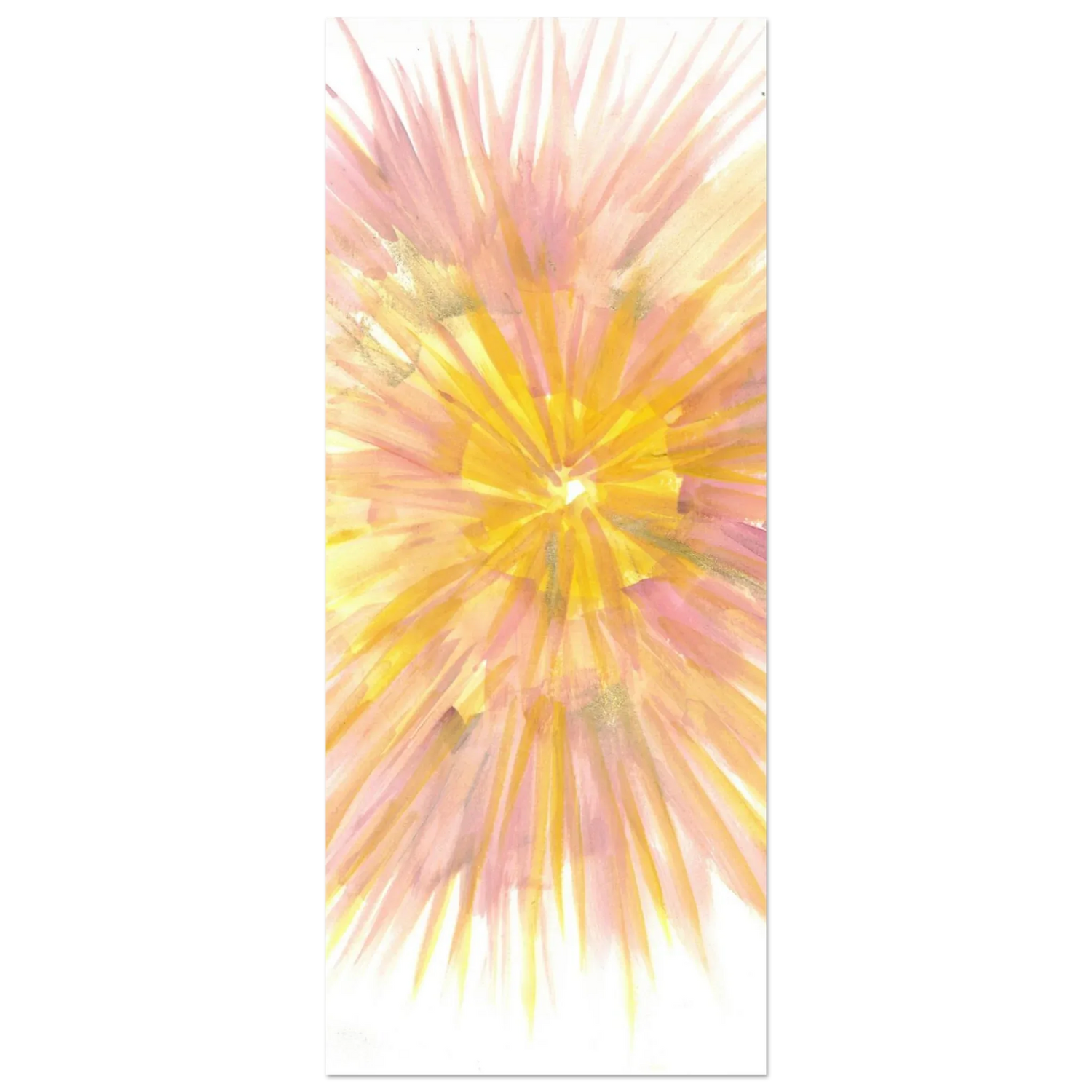 Abstract Sunrise Burst Art Print - Premium Matte Paper Poster with Dynamic Watercolor Design - Laure Leprince - Artiste Peintre