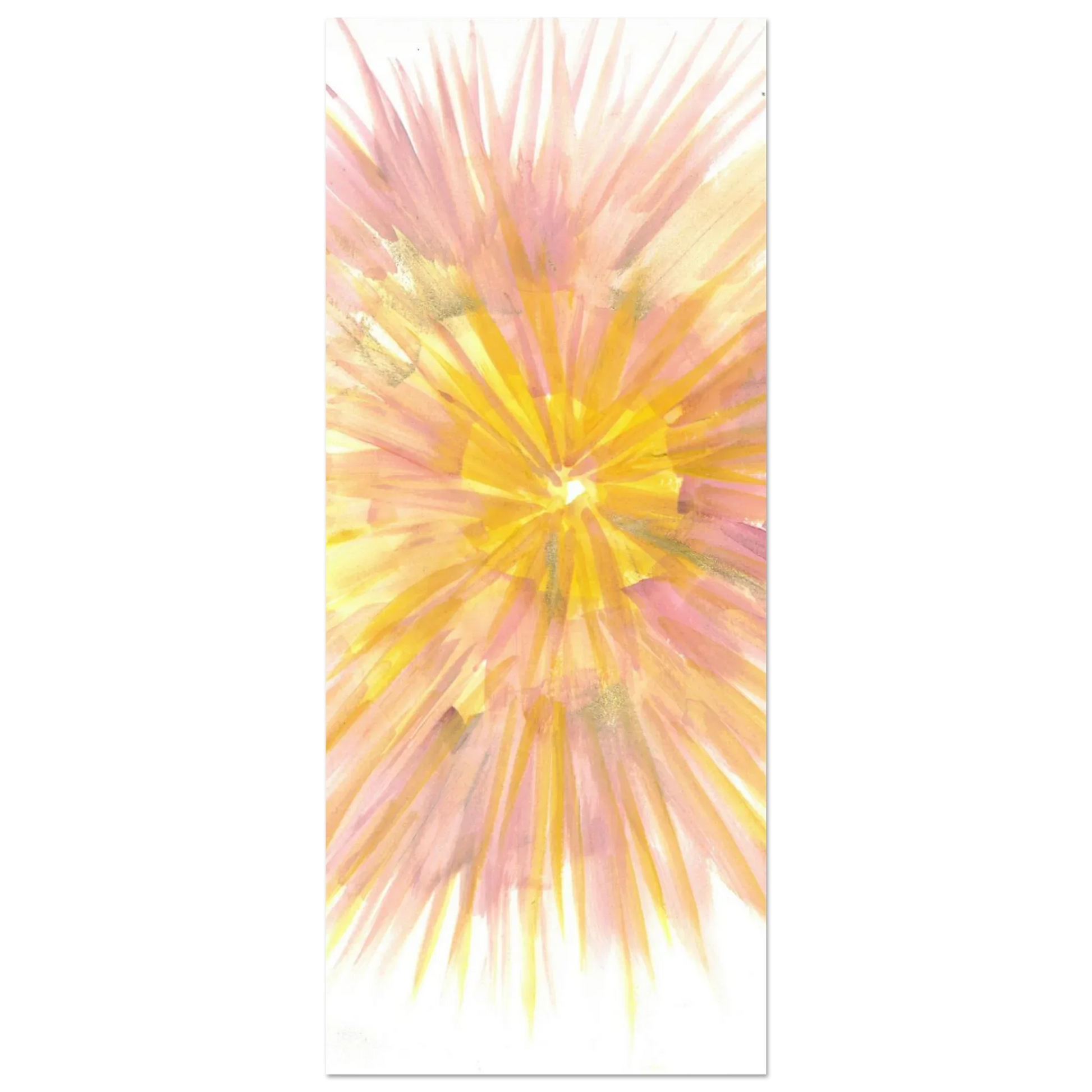 Abstract Sunrise Burst Art Print - Premium Matte Paper Poster with Dynamic Watercolor Design - Laure Leprince - Artiste Peintre