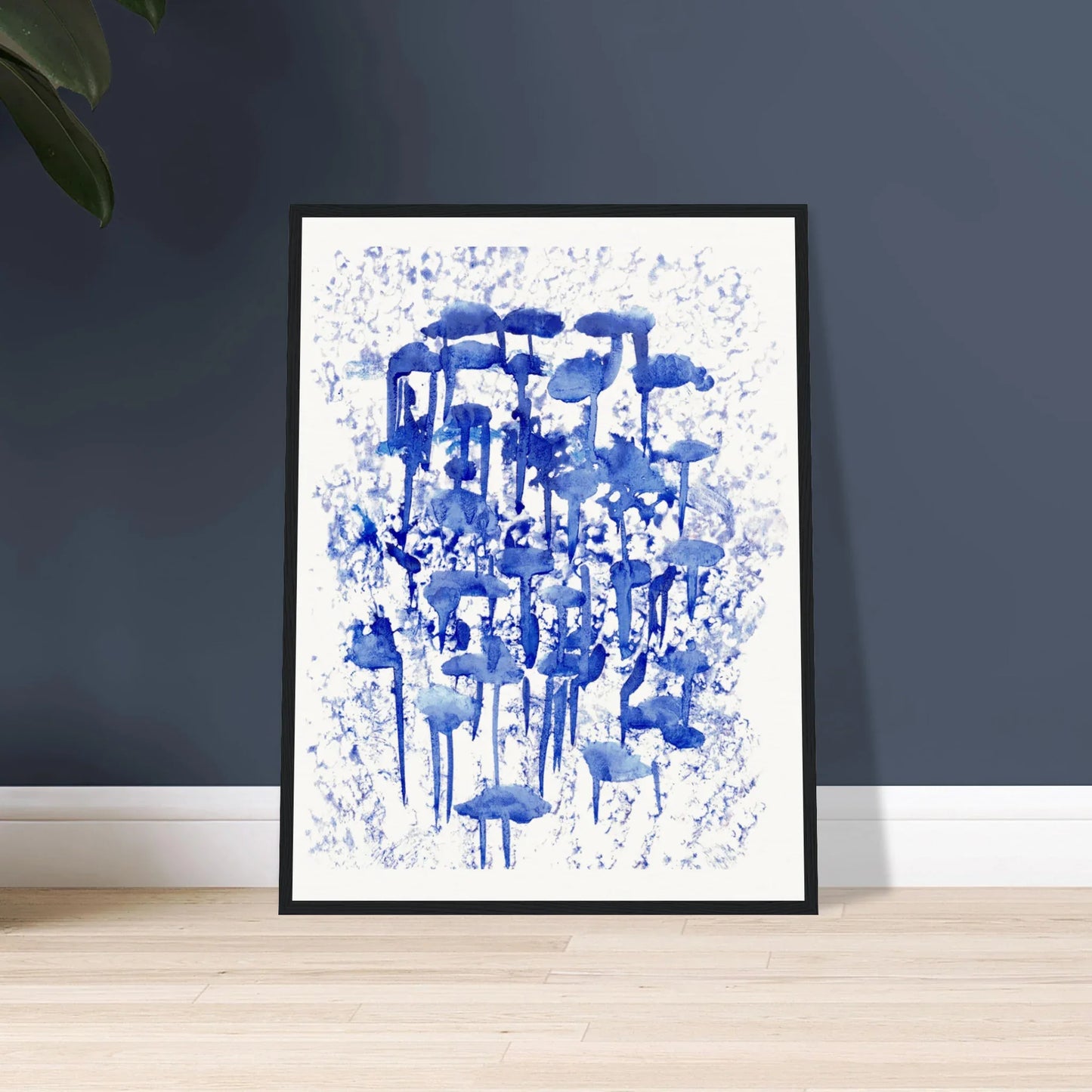 Museum-Quality Matte Paper Wooden Framed Poste Forêt Indigo - Laure Leprince - Artiste Peintre