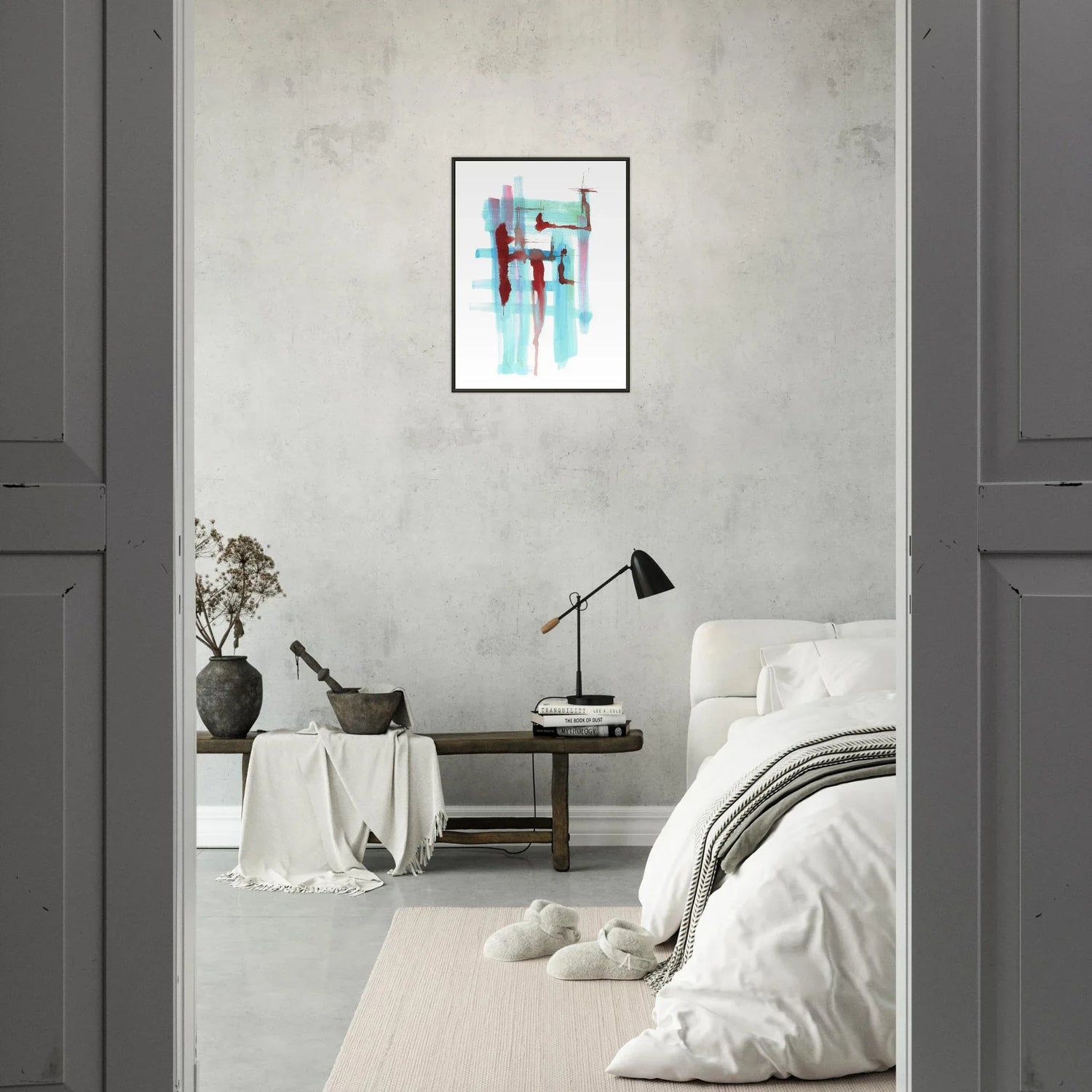 Classic Semi-Glossy Paper Metal Framed Poste Structures Liquides - Laure Leprince - Artiste Peintre