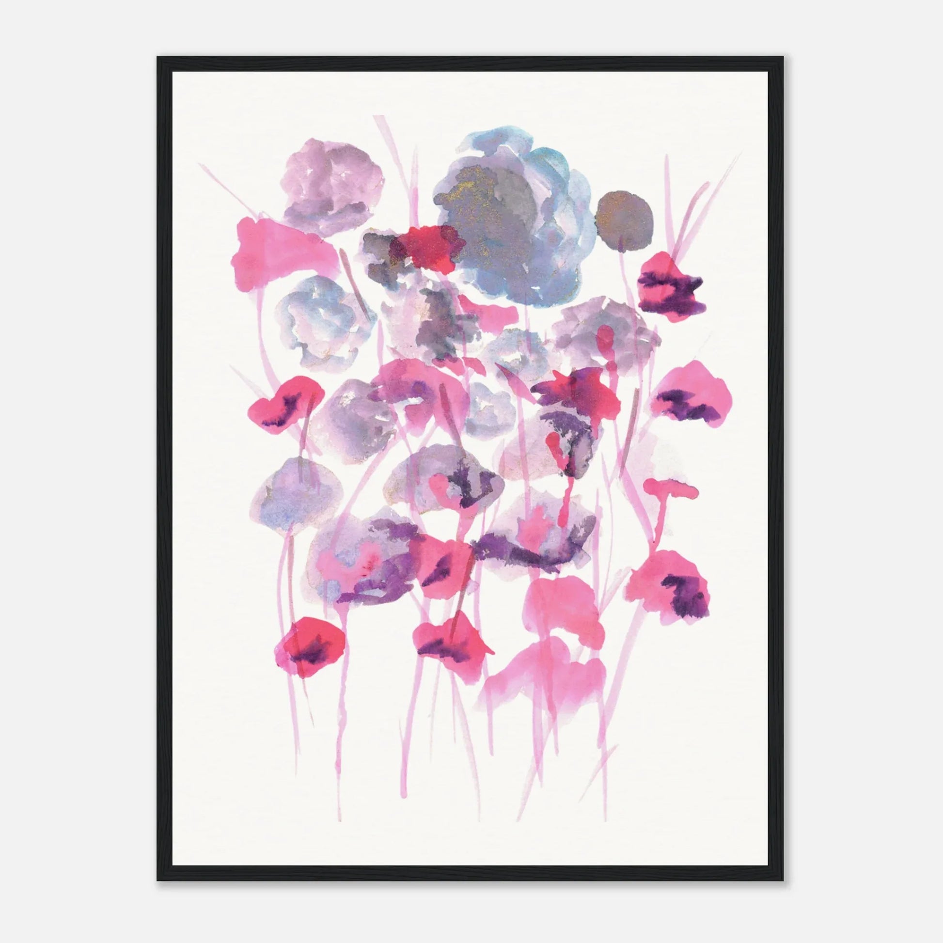 Affiche Encadrée Museum-Quality Matte Paper Wooden Framed Jardin des Ombrelles - Laure Leprince - Artiste Peintre