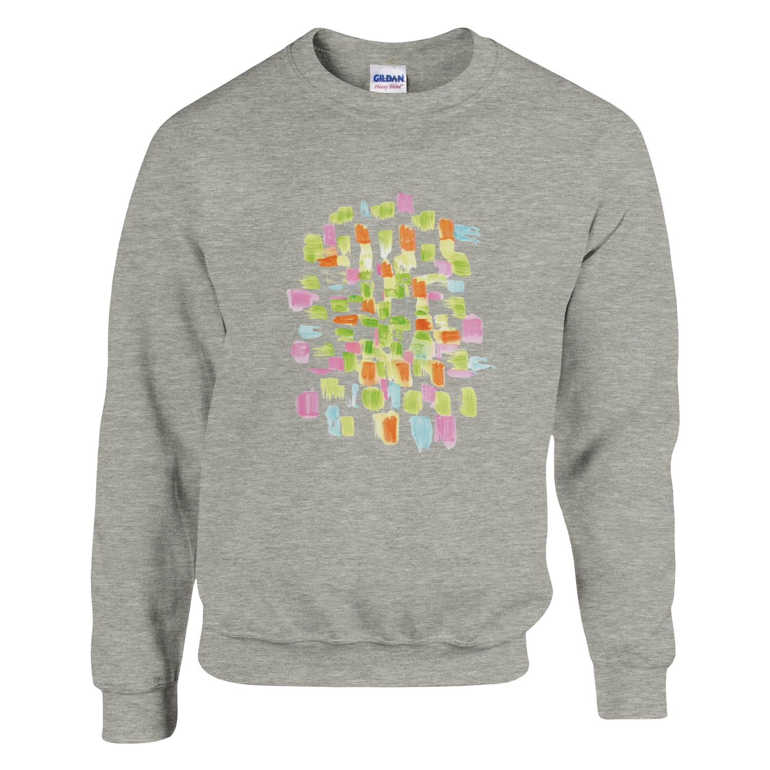 Sweatshirt Unisexe Classique Pastel Mosaic – Impression Artistique Multicolore - Laure Leprince - Artiste Peintre