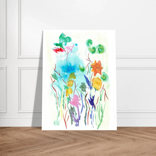 Affiche premium sur papier mat Jardin Lumineux– Art mural de qualité supérieure - Laure Leprince - Artiste Peintre