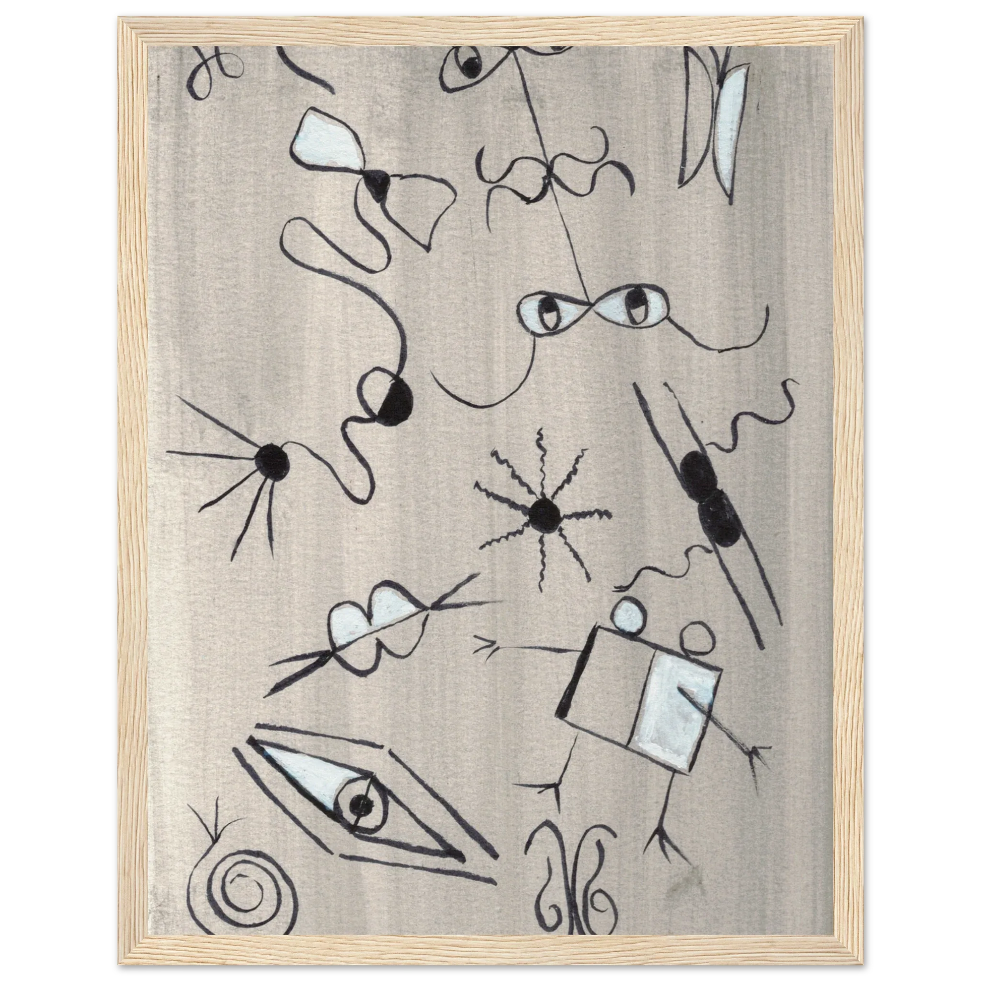 Affiche encadrée bois | Papier mat qualité musée | Aquarelle originale Laure Leprince - Laure Leprince - Artiste Peintre
