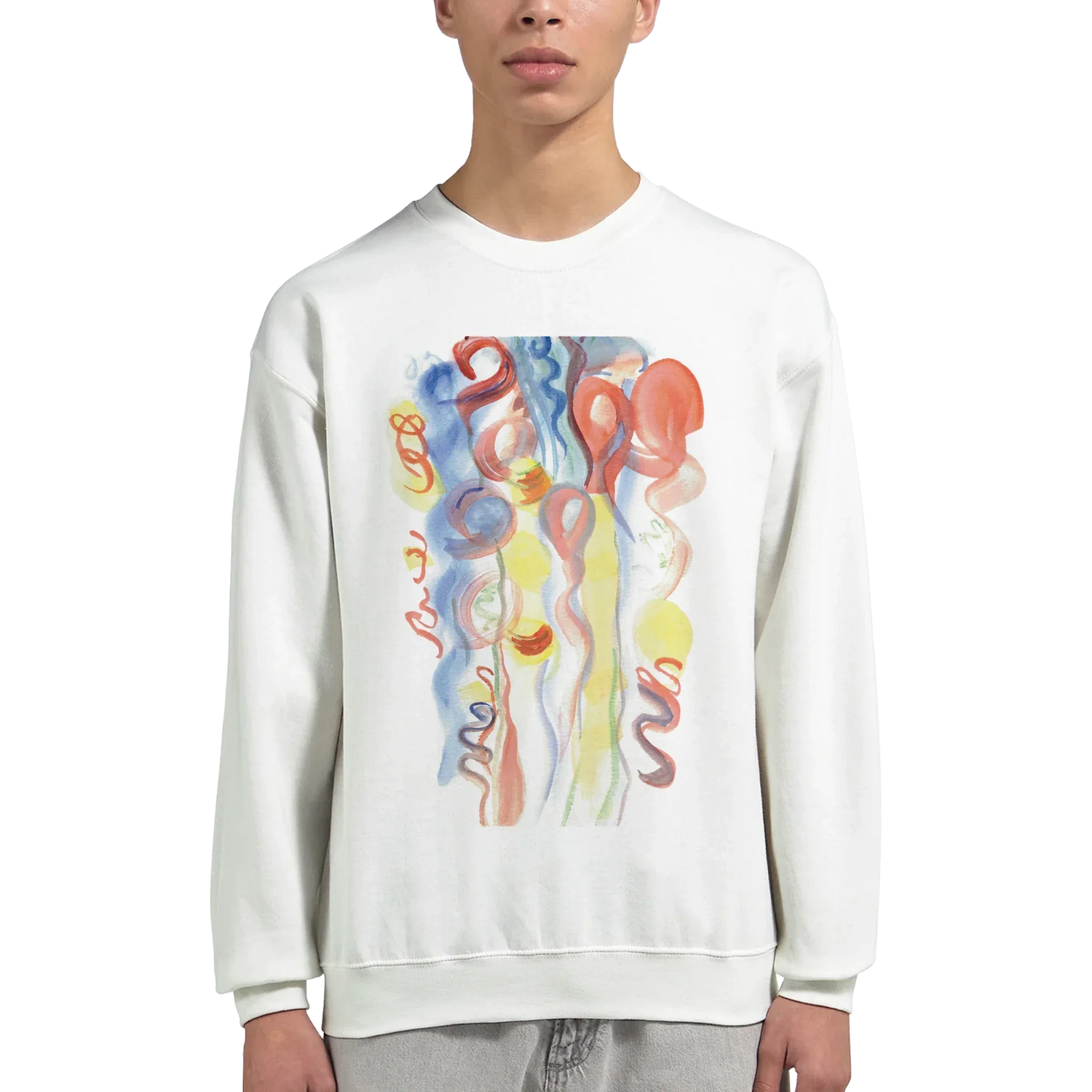 Sweatshirt Unisexe Classique Urban Parade – Impression Artistique Multicolore - Laure Leprince - Artiste Peintre