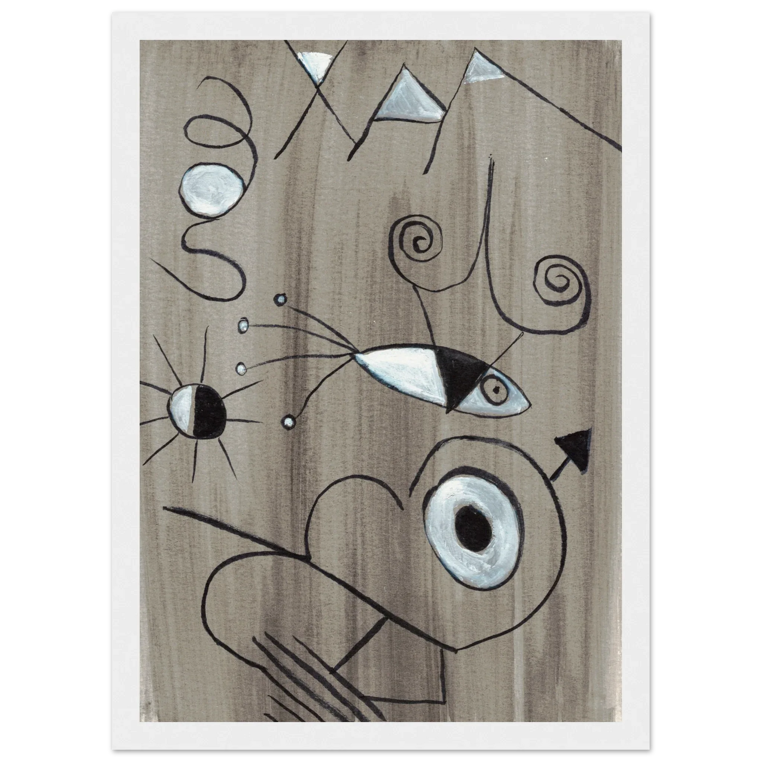 Affiche encadrée bois | Papier mat qualité musée | Aquarelle originale Laure Leprince - Laure Leprince - Artiste Peintre