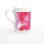 Mug en porcelaine blanche 30 cl Ruby Drift élégance et finesse intemporelle - Laure Leprince - Artiste Peintre