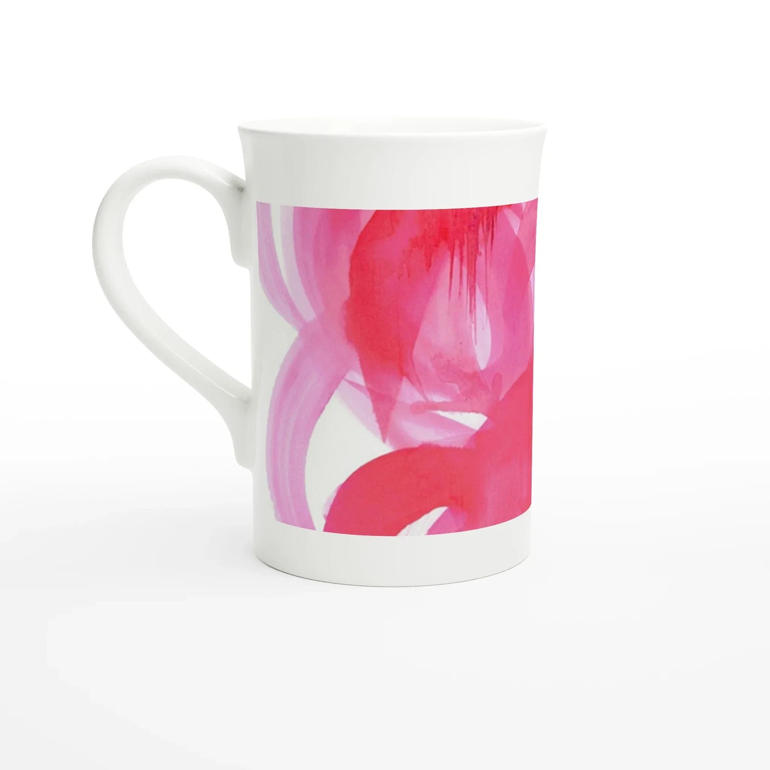 Mug en porcelaine blanche 30 cl Ruby Drift élégance et finesse intemporelle - Laure Leprince - Artiste Peintre