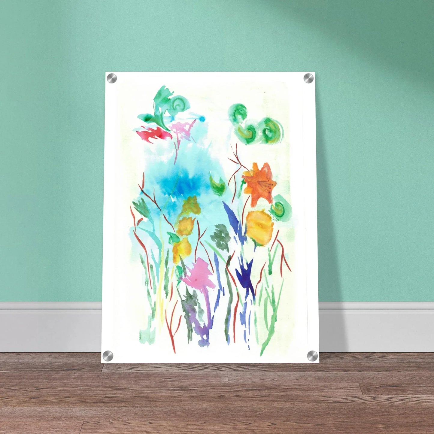 Impression Acrylique Plexiglas Jardin Lumineux– Finition brillante et profondeur exceptionnelle - Laure Leprince - Artiste Peintre