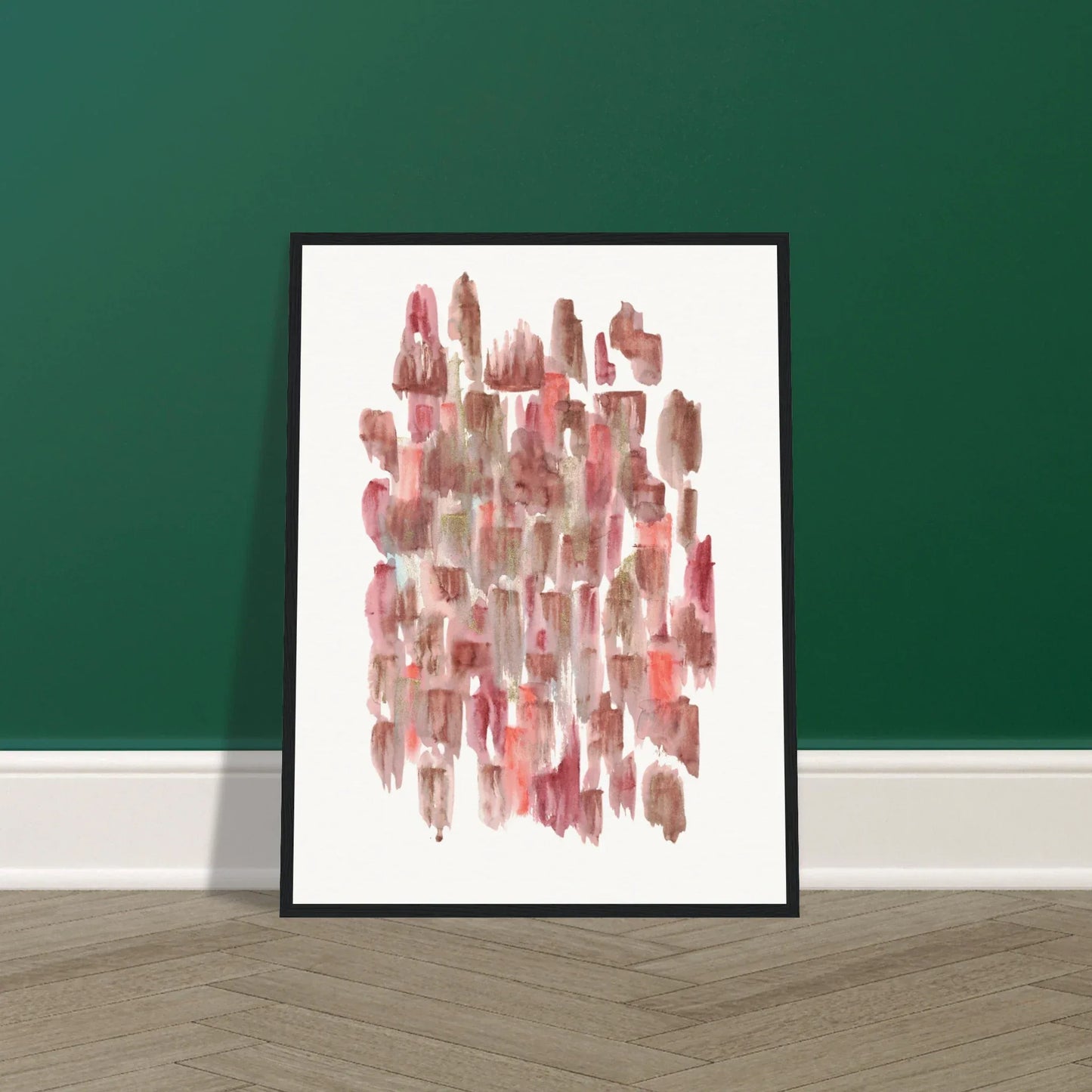 Affiche Encadrée Museum-Quality Matte Paper Wooden Framed Terracotta Waves - Laure Leprince - Artiste Peintre