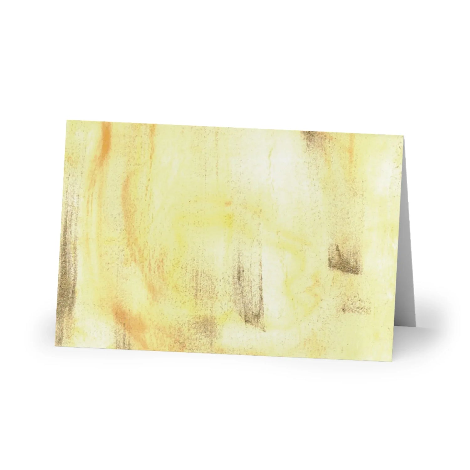 Golden Haze Watercolor Leaf Greeting Card - Elegant - Laure Leprince - Artiste Peintre