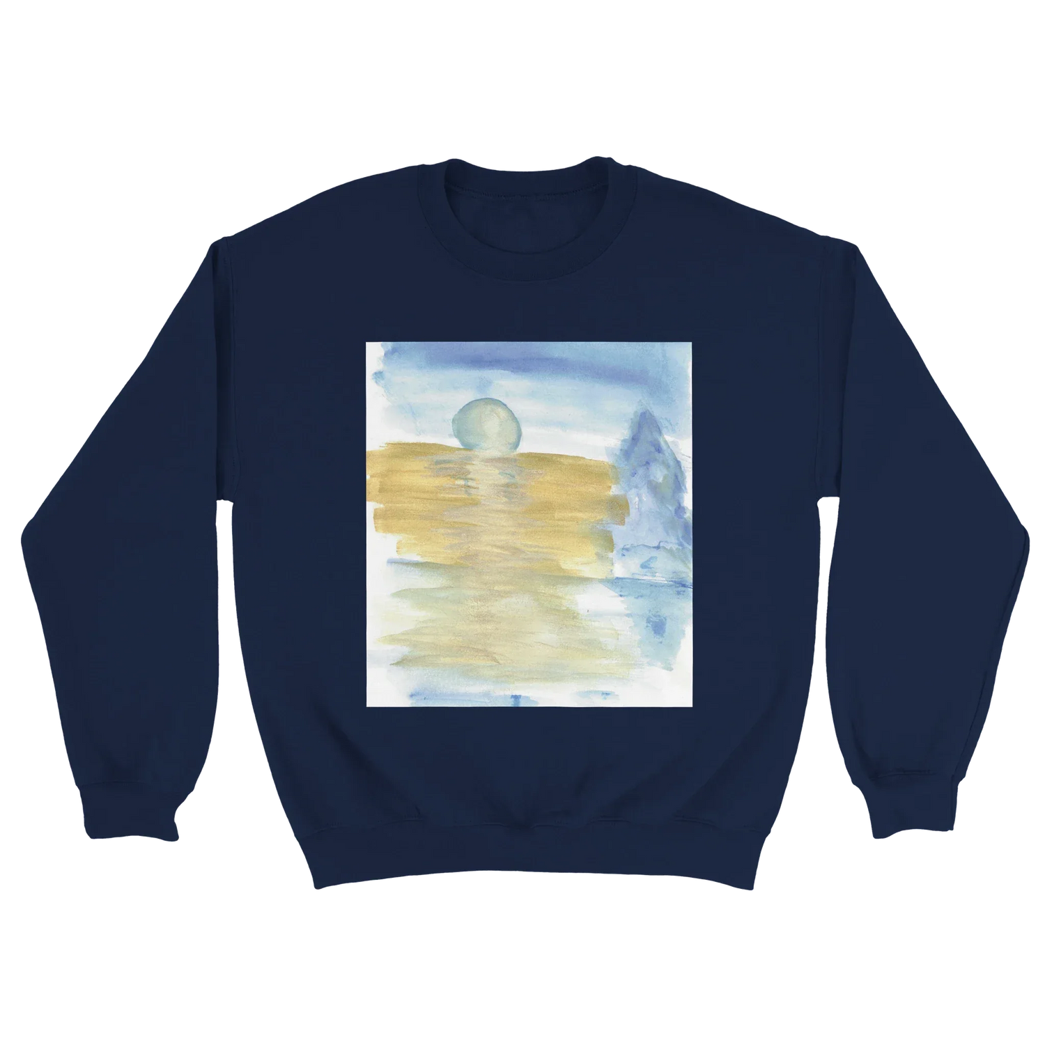 Sweatshirt Unisexe Classique Blue Horizon – Impression Artistique Multicolore - Laure Leprince - Artiste Peintre