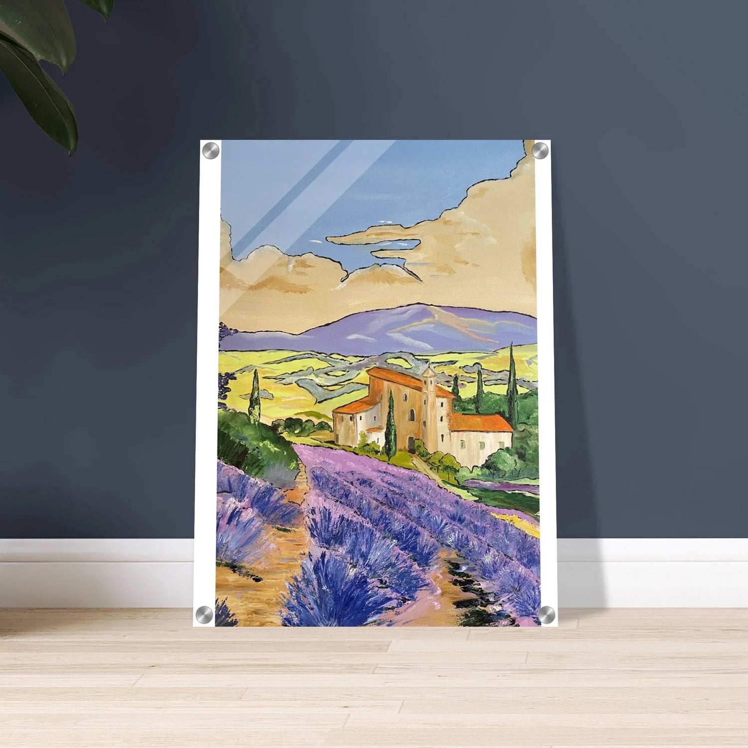 Impression sur acrylique brillante Mas en Provence | Art contemporain par Laure Leprince - Laure Leprince - Artiste Peintre