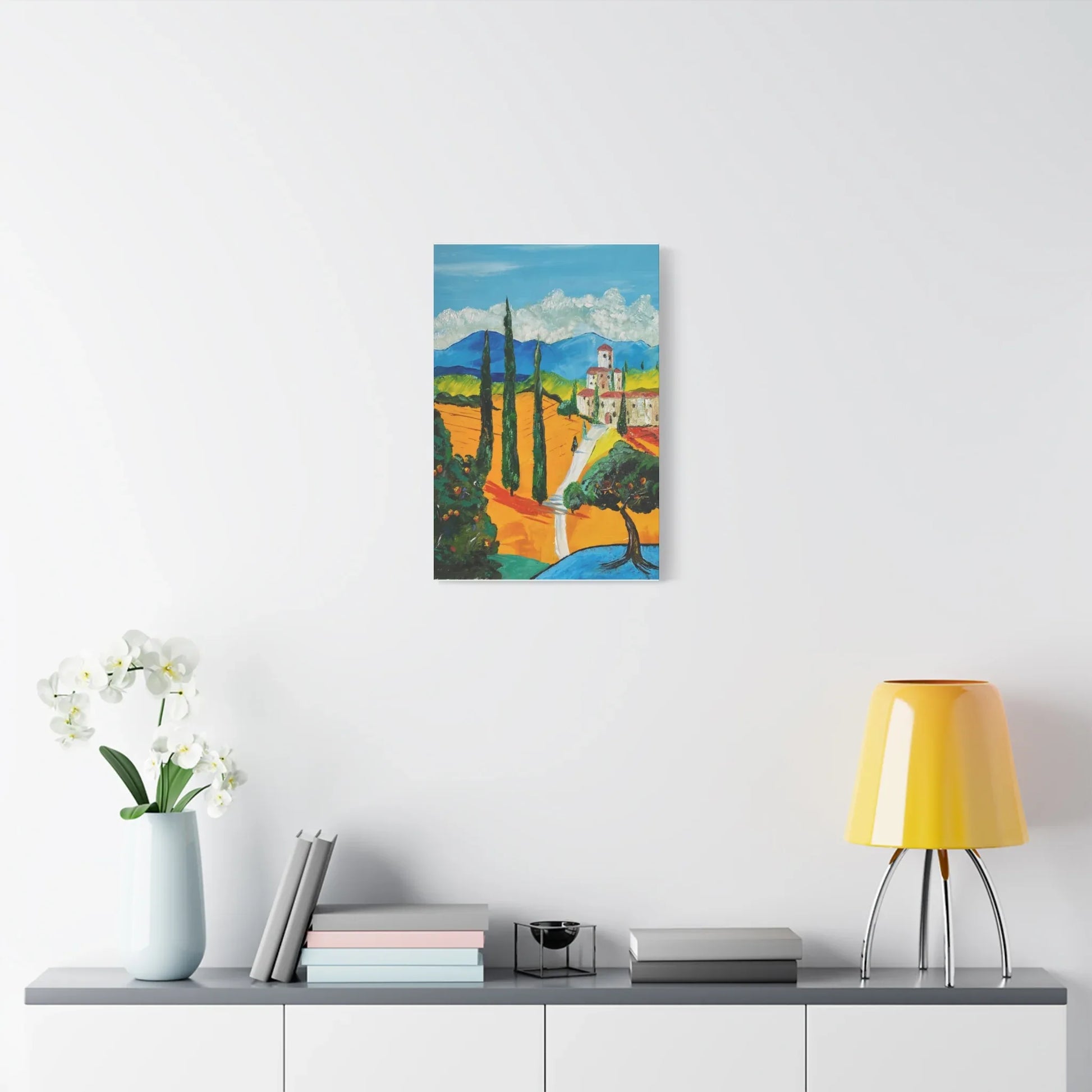 Paysage Méditerranéen – Peinture Originale Imprimée | Art Contemporain Lumineux - Laure Leprince - Artiste Peintre