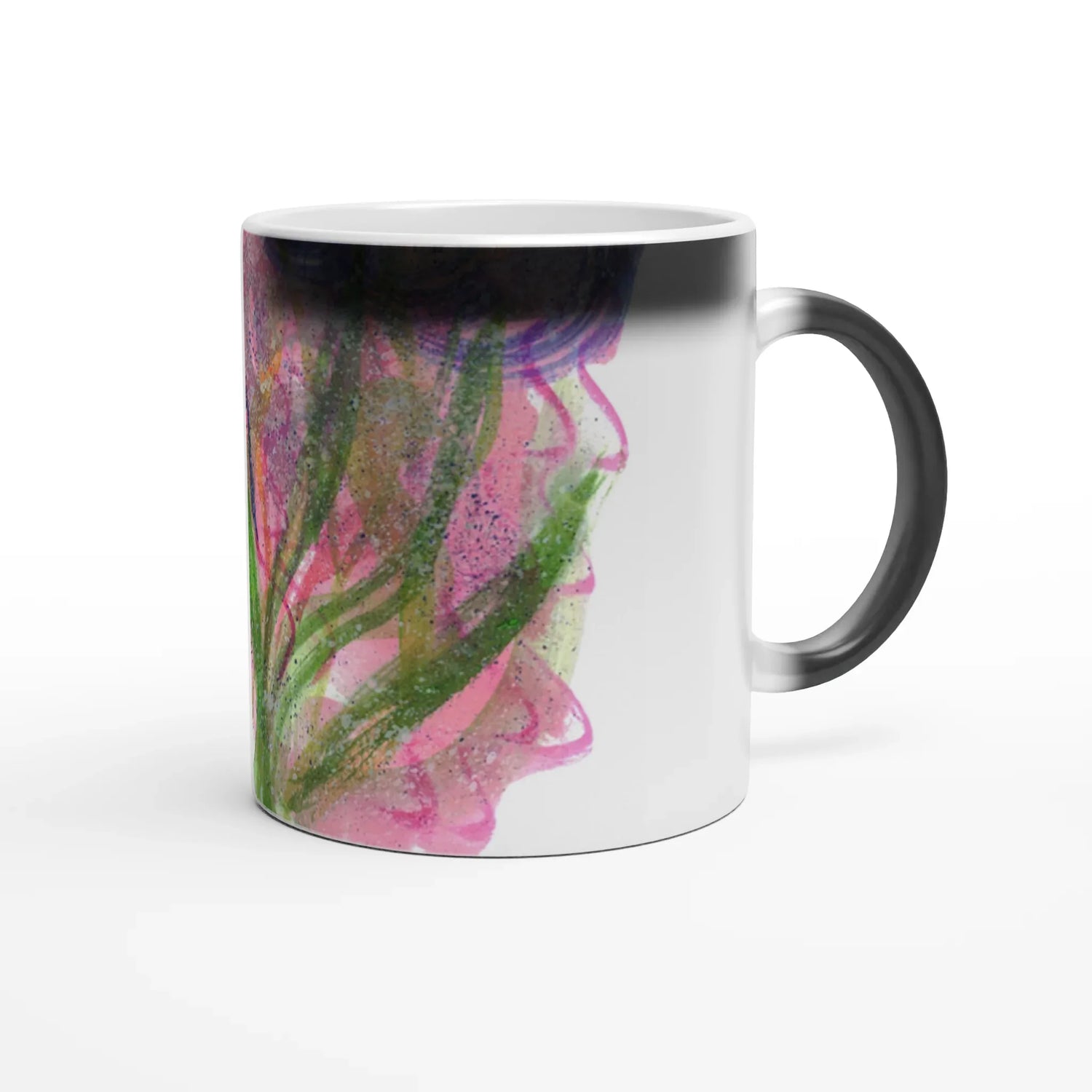 Mug magique en céramique 325 ml – Révèlez votre motif à la chaleur Bloom Vortex - Laure Leprince - Artiste Peintre