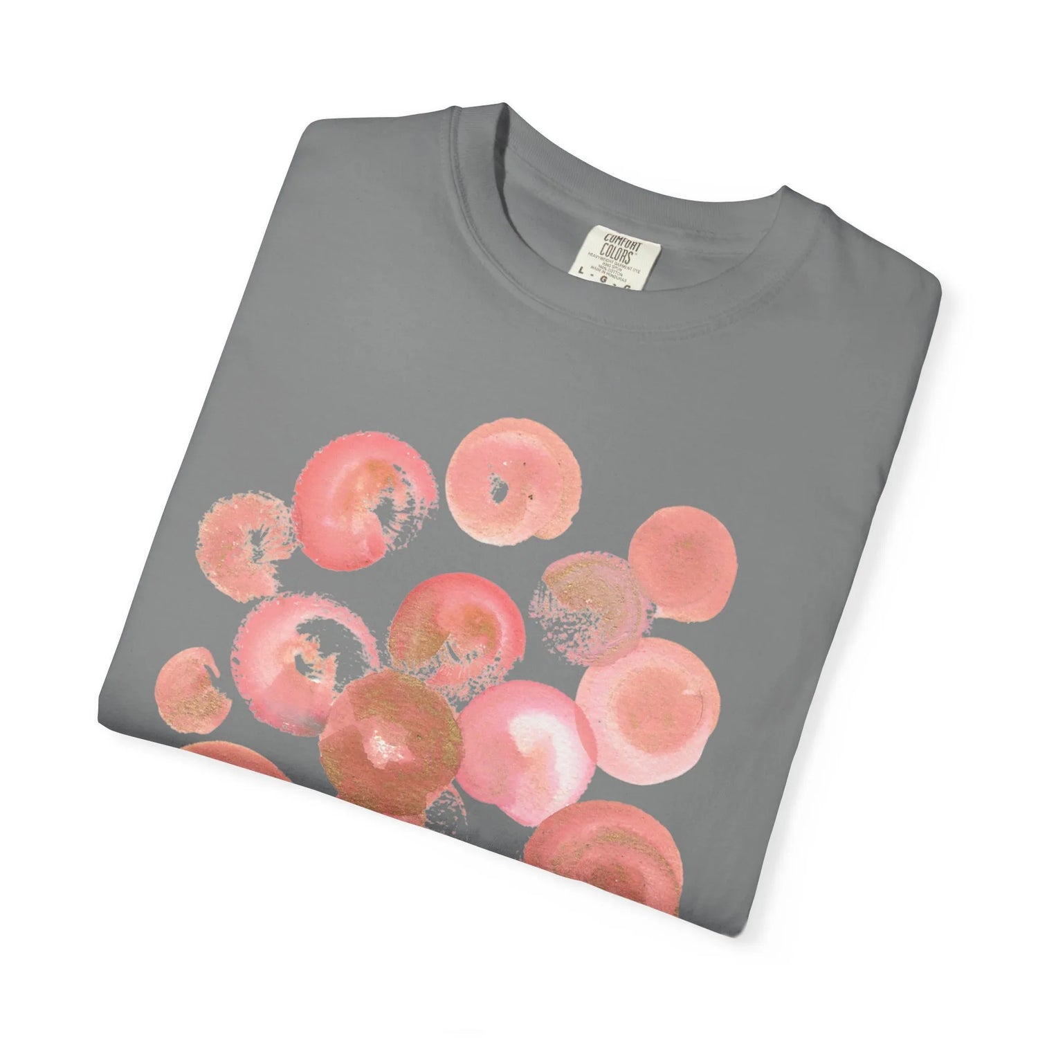 Abstract Rosee Petale T-Shirt — Bright Watercolor Square Art Tee - Laure Leprince - Artiste Peintre