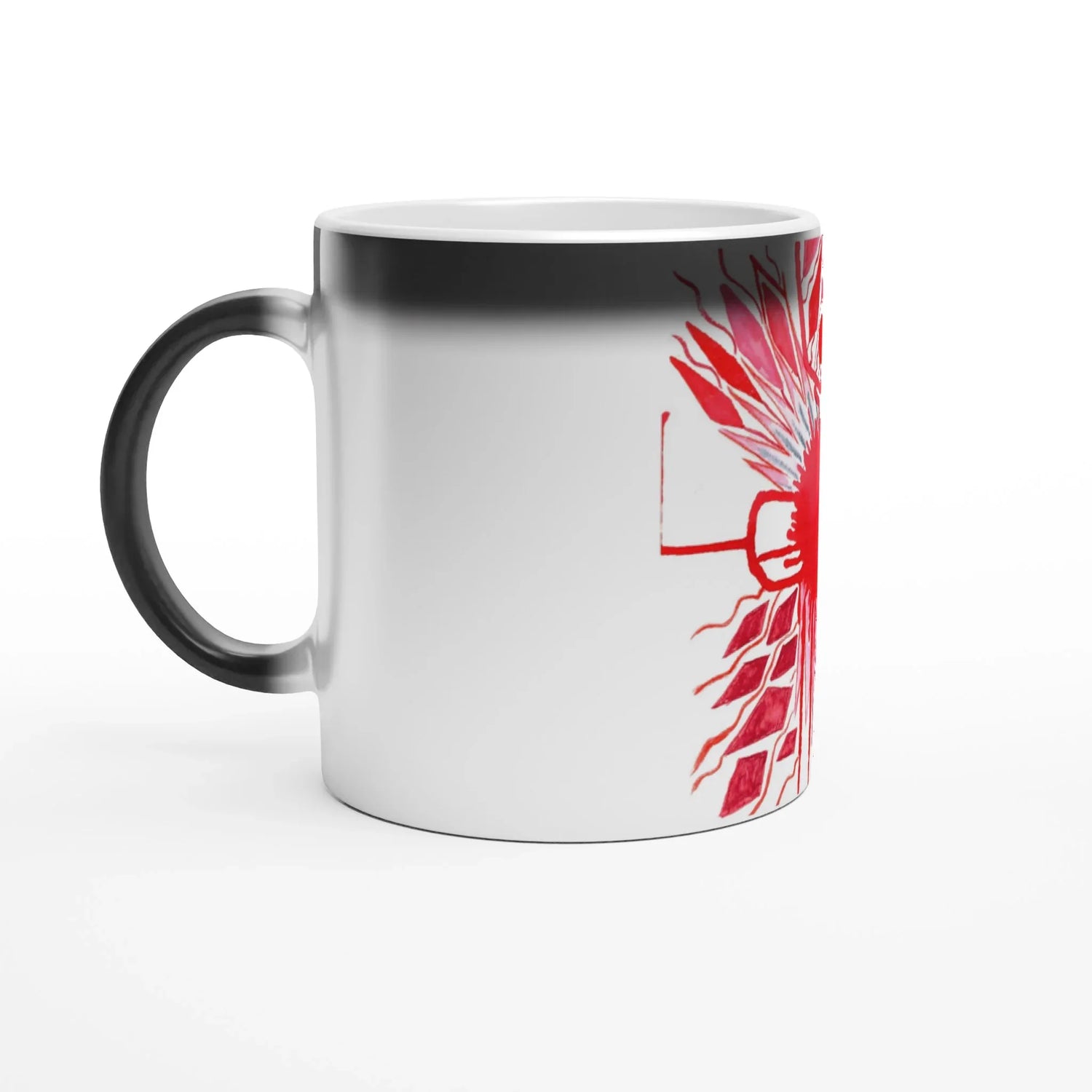 Mug magique en céramique 325 ml Rouge – Révèlez votre motif à la chaleur - Laure Leprince - Artiste Peintre