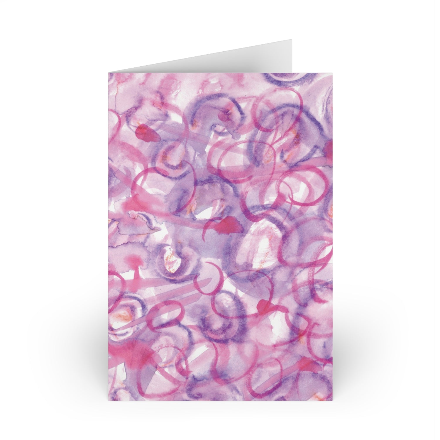 Floraison Intime Watercolor Leaf Greeting Card - Elegant