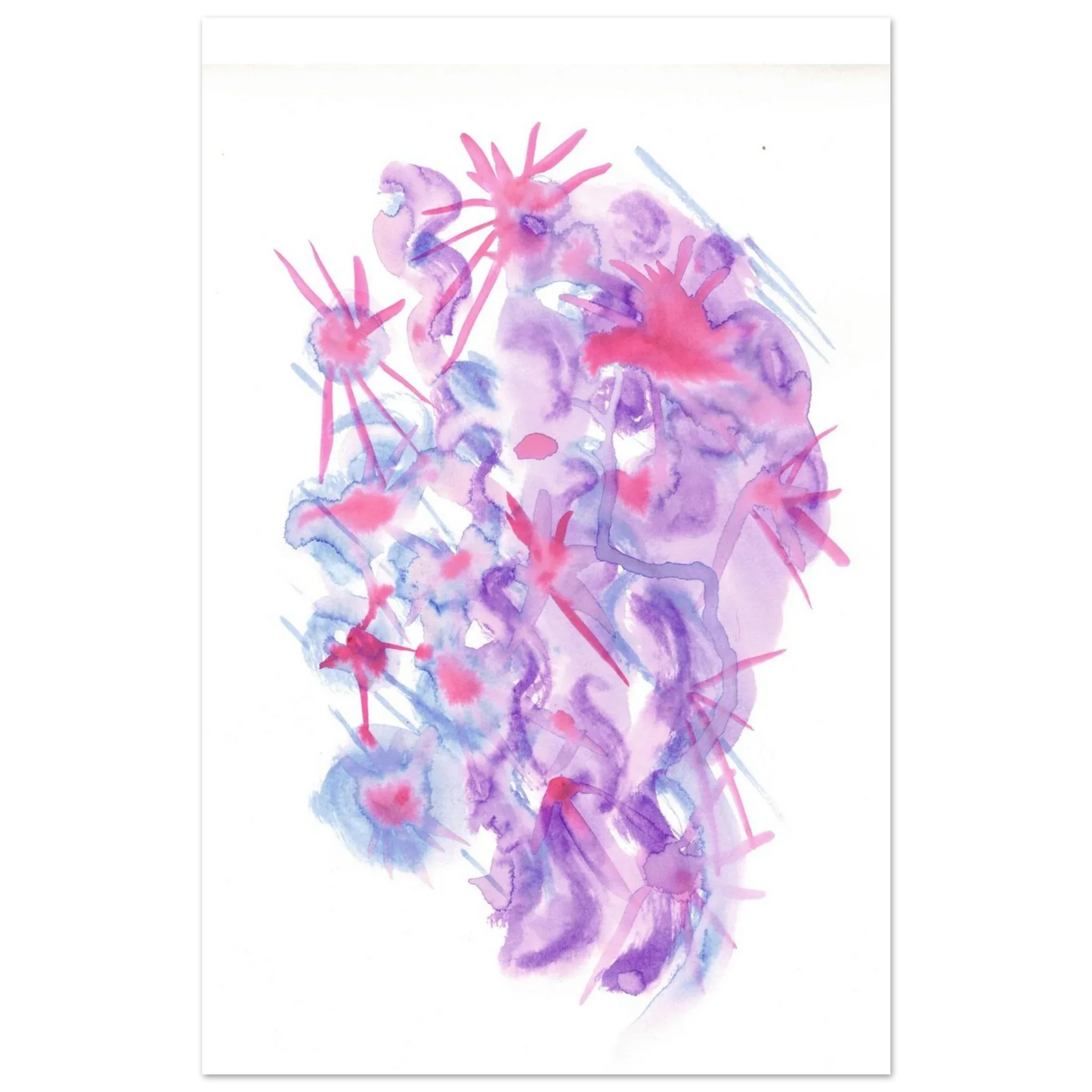 Premium Matte Paper Poster Aquarelle Originale RDJ3-16 - Laure Leprince - Artiste Peintre