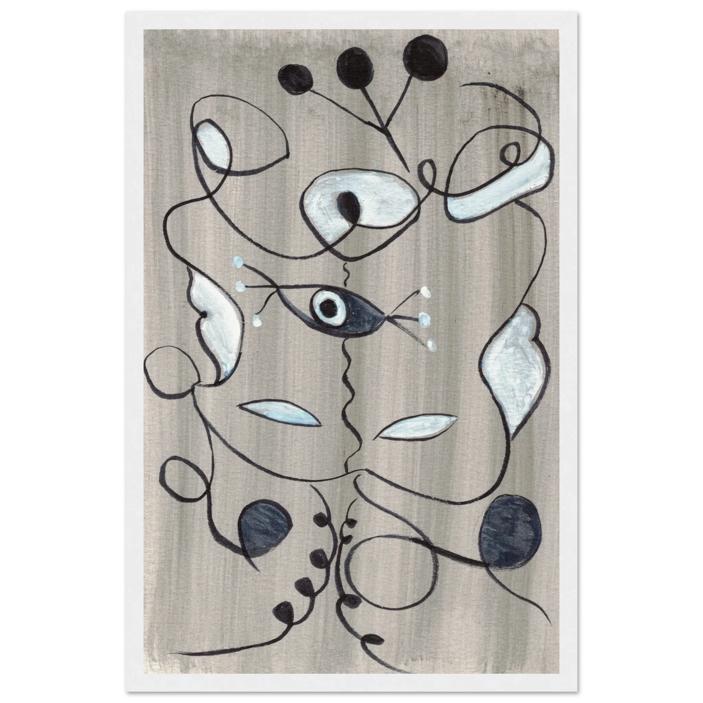 Affiche encadrée bois | Papier mat qualité musée | Aquarelle originale Laure Leprince - Laure Leprince - Artiste Peintre