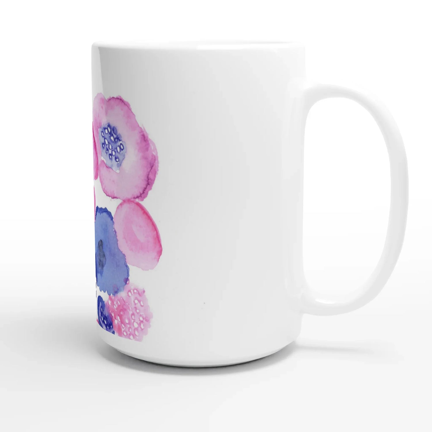 Mug en céramique blanche 44 cl boreales – Grand format, design et qualité durable - Laure Leprince - Artiste Peintre