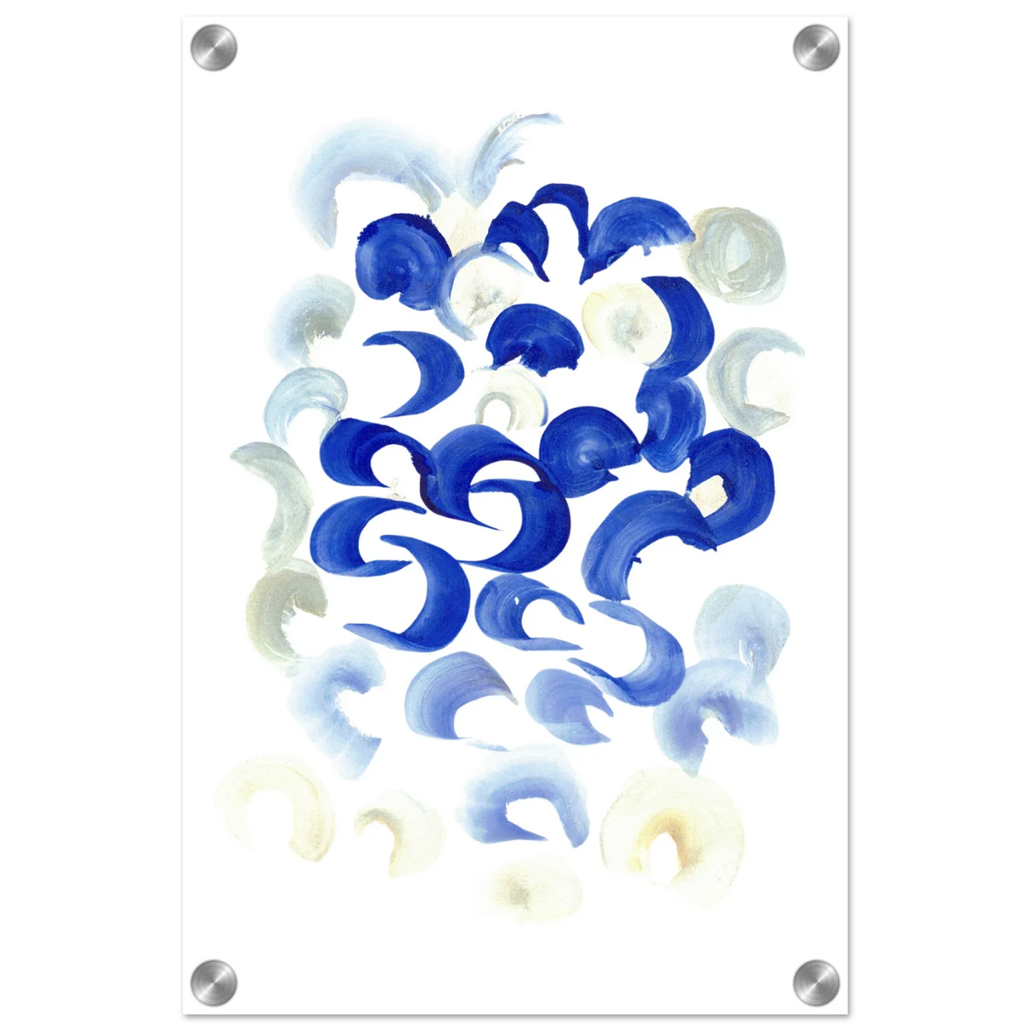 Impression sur acrylique brillante Blue Swirls | Art contemporain par Laure Leprince - Laure Leprince - Artiste Peintre