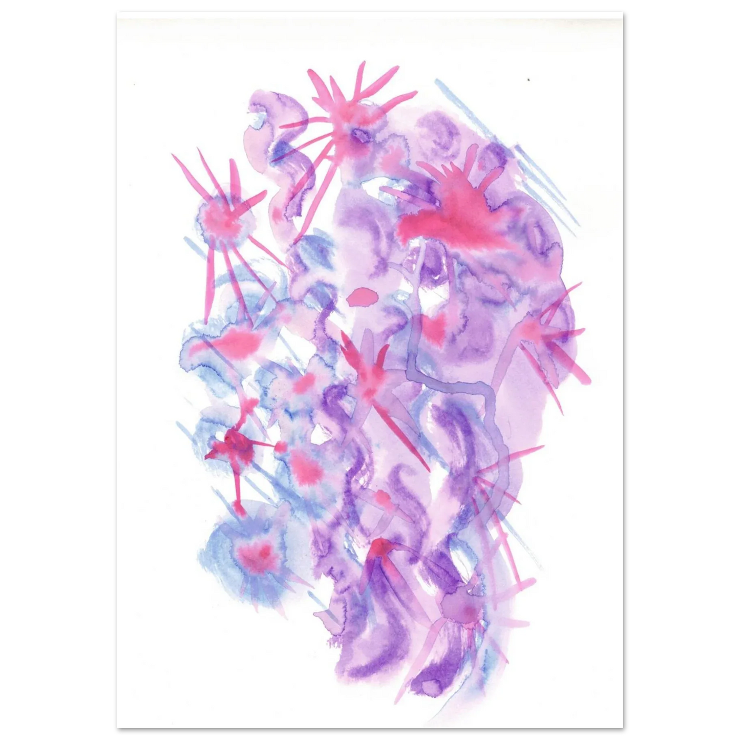 Premium Matte Paper Poster Aquarelle Originale RDJ3-16 - Laure Leprince - Artiste Peintre