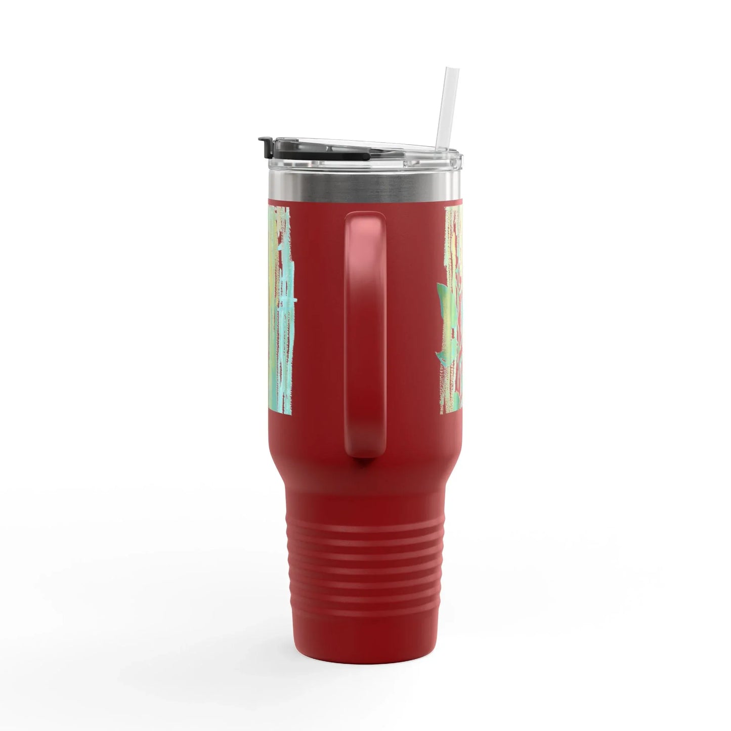 40oz Insulated Travel Mug – Veine Verte Watercolor Design - Laure Leprince - Artiste Peintre