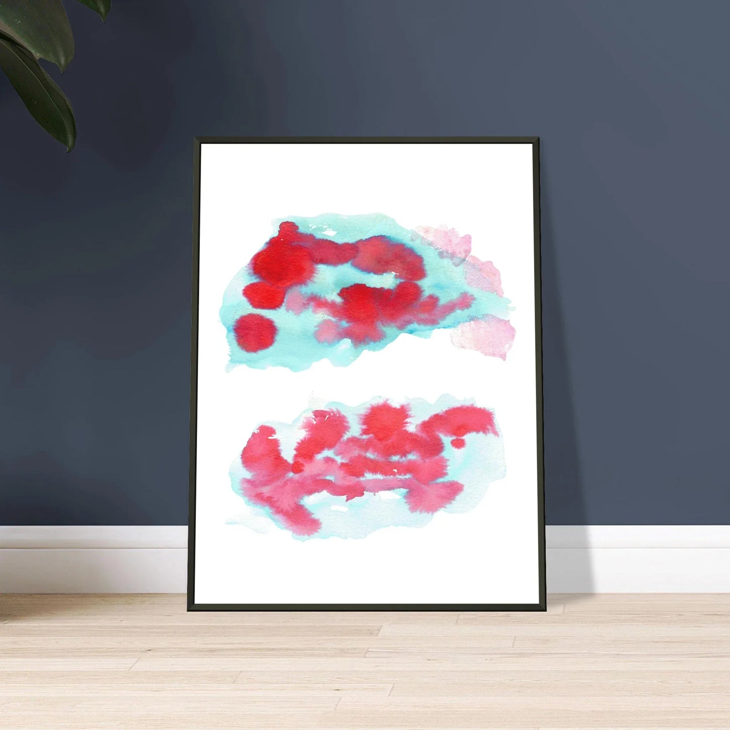 Classic Semi-Glossy Paper Metal Framed Poste Brumes Carmin - Laure Leprince - Artiste Peintre