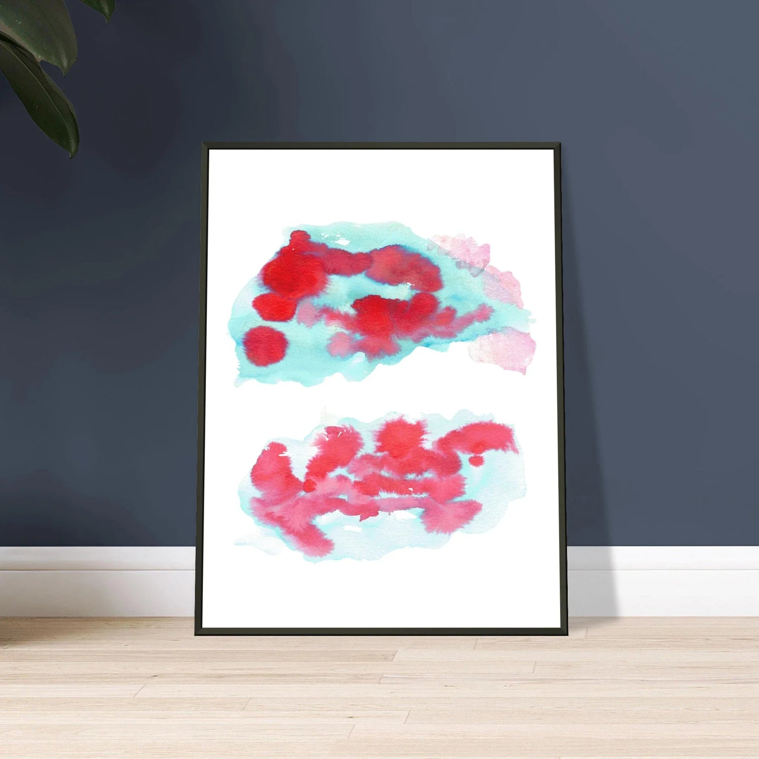 Classic Semi-Glossy Paper Metal Framed Poste Brumes Carmin - Laure Leprince - Artiste Peintre