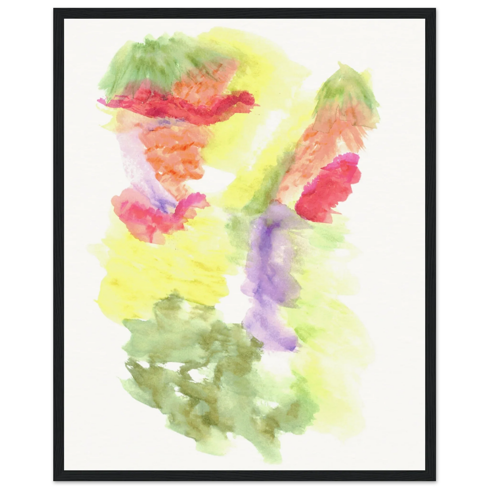 Affiche Encadrée Museum-Quality Matte Paper Wooden Framed Eclosion Chromatique - Laure Leprince - Artiste Peintre