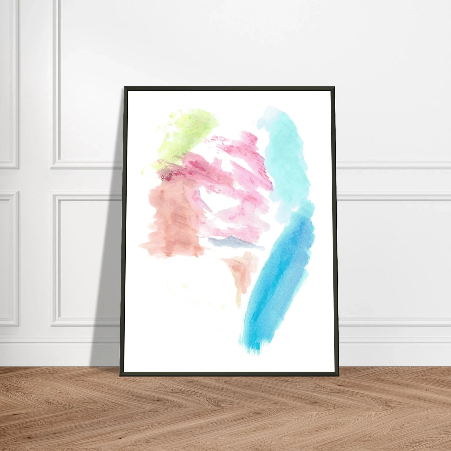 Classic Semi-Glossy Paper Metal Framed Poste Aurore Pastel - Laure Leprince - Artiste Peintre