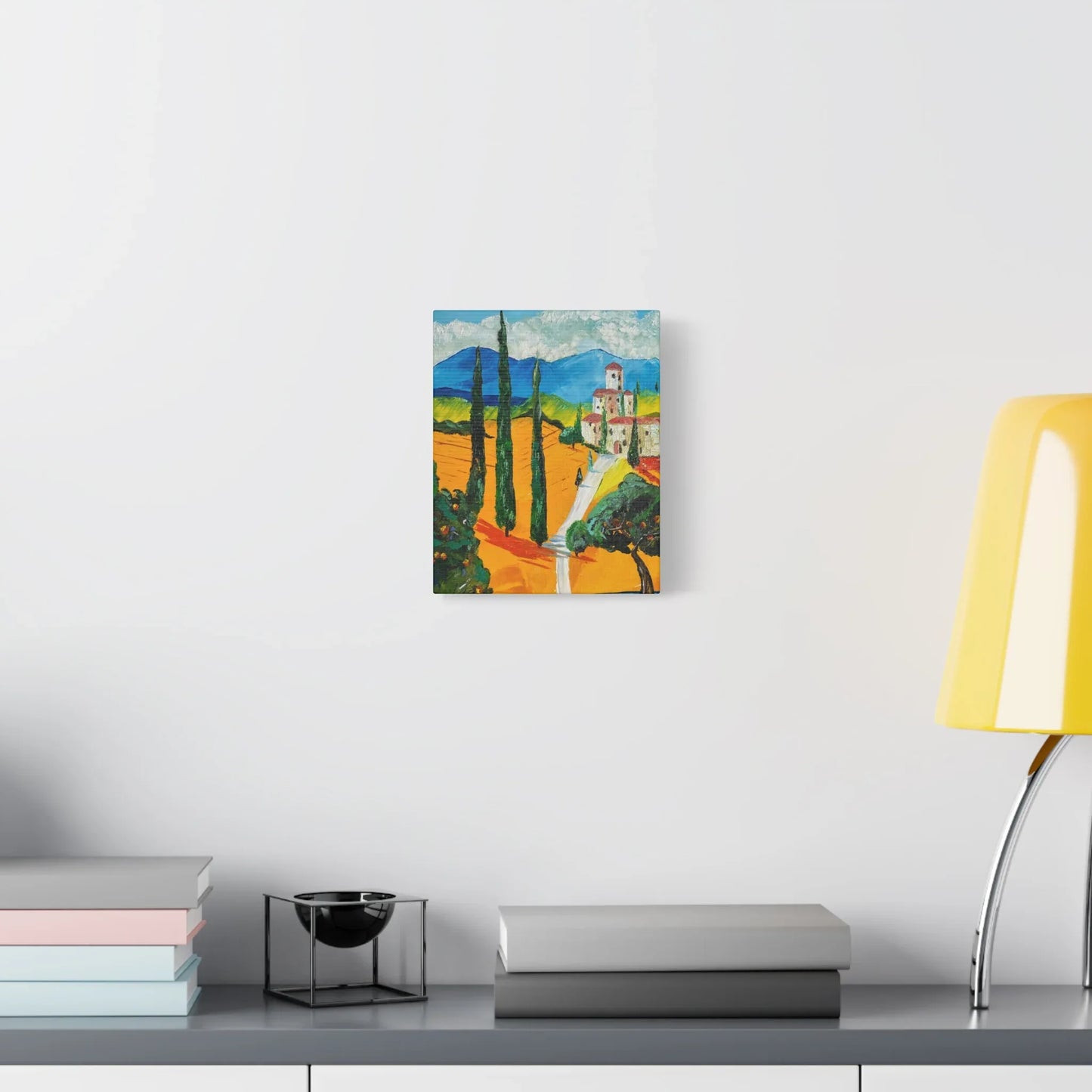 Paysage Méditerranéen – Peinture Originale Imprimée | Art Contemporain Lumineux - Laure Leprince - Artiste Peintre